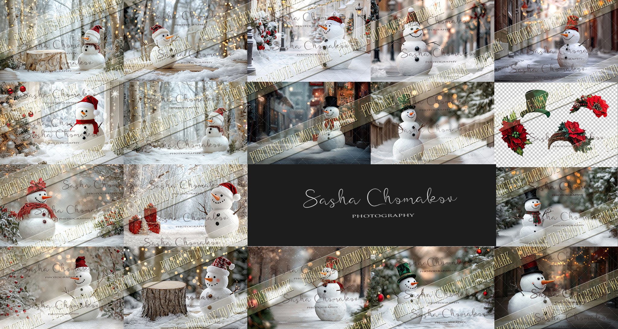 Digital background Ai generated Christmas snowman