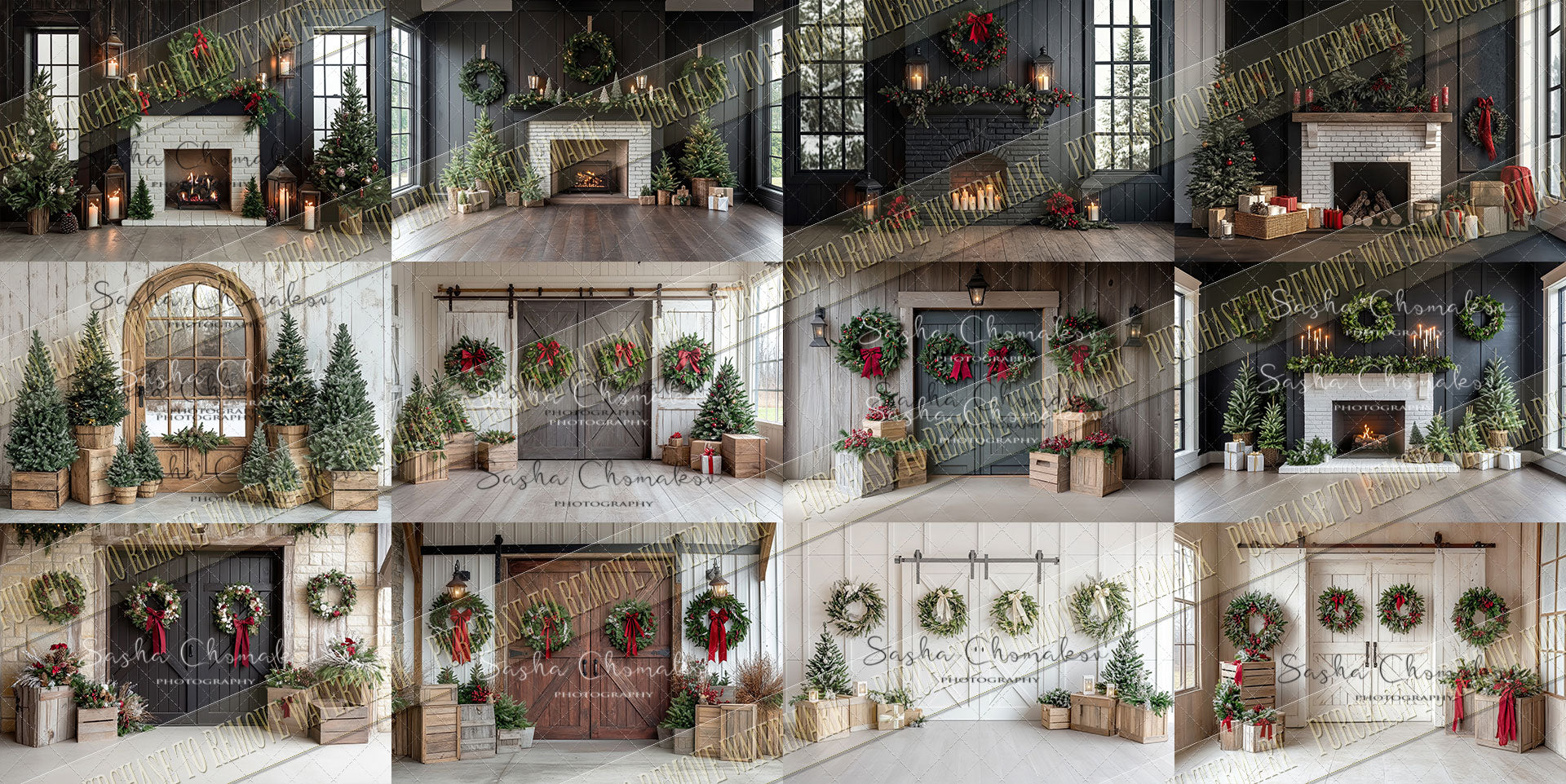 Digital background Ai generated Christmas