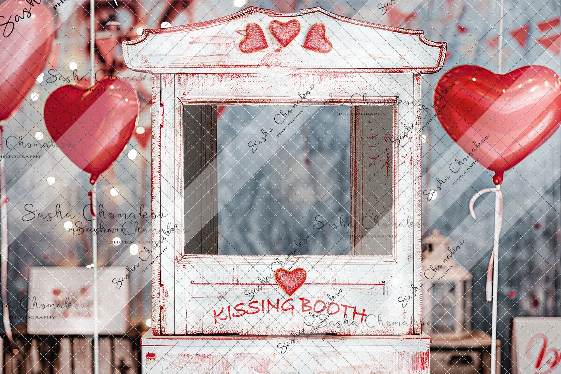 Digital backgrounds Ai generated V-day globe