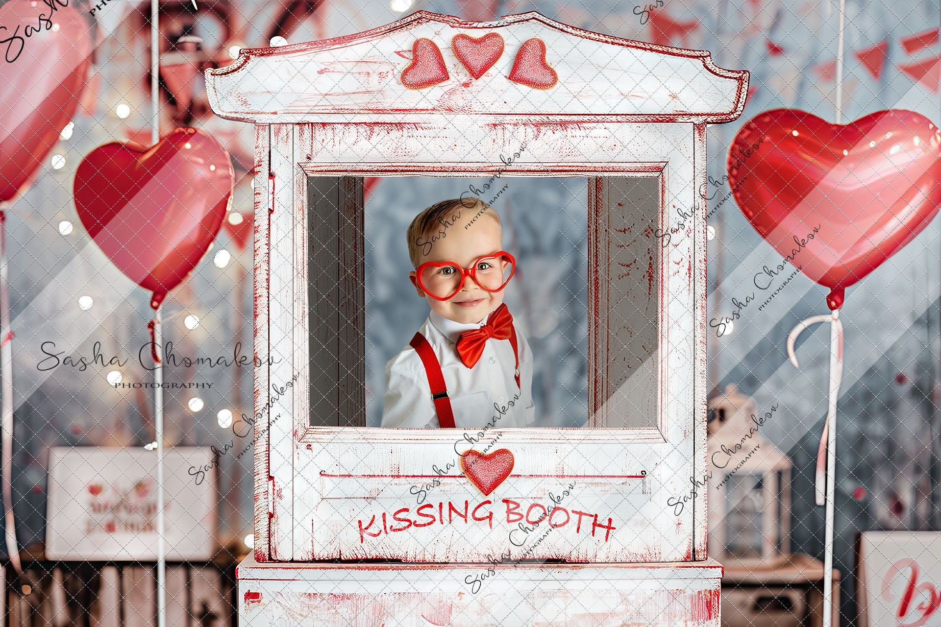 Digital backgrounds Ai generated V-day globe