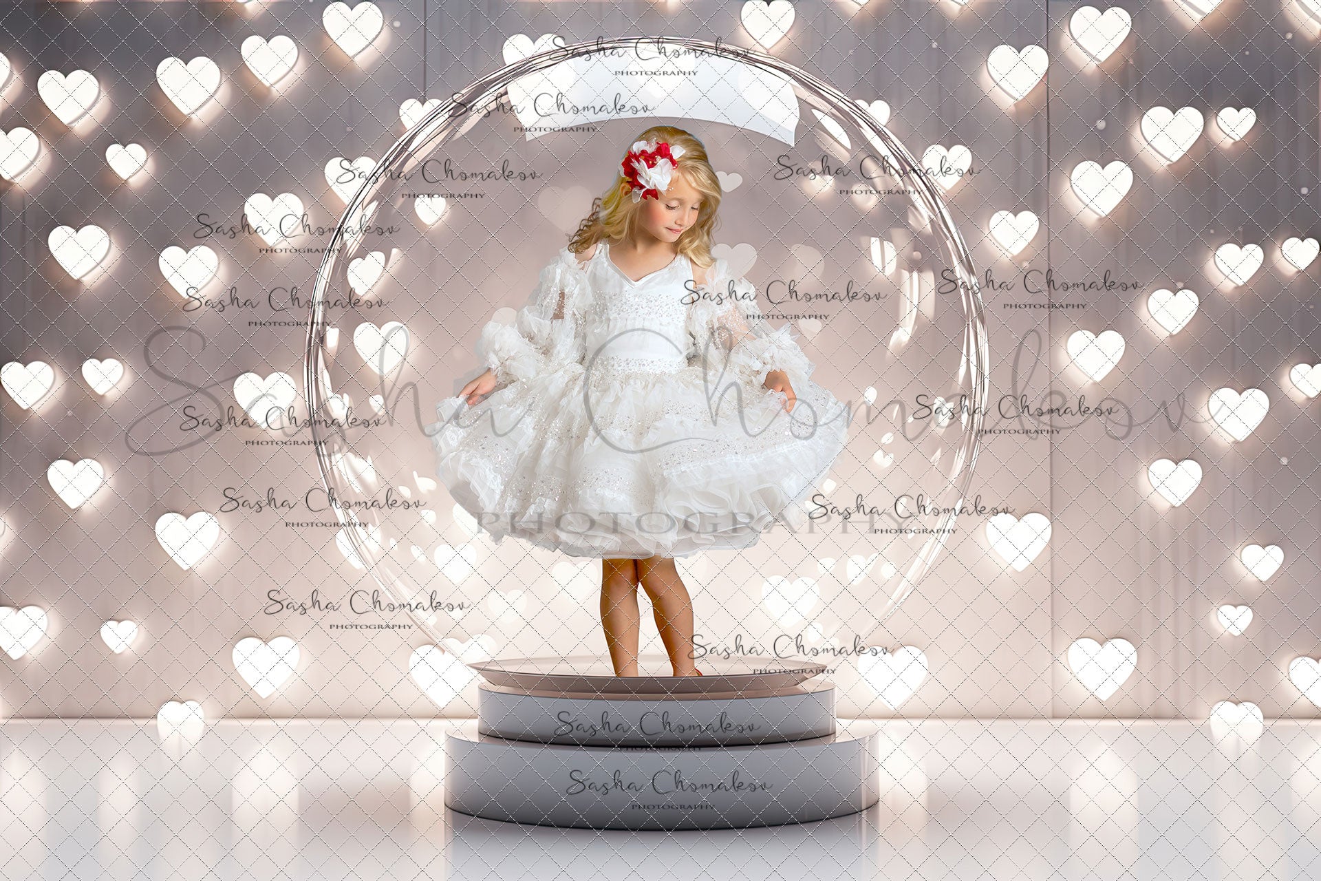 Digital backgrounds Ai generated V-day globe