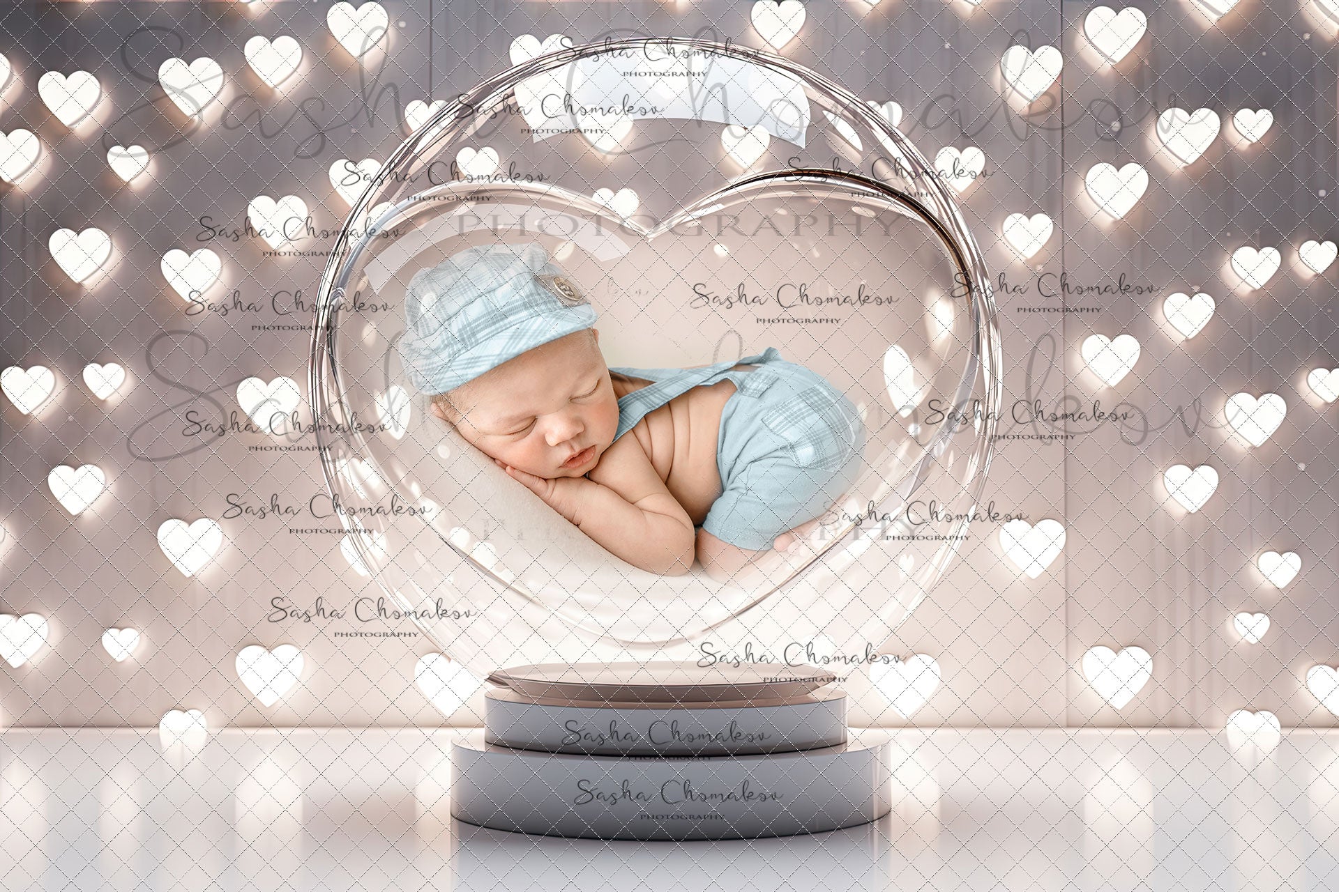 Digital backgrounds Ai generated V-day globe