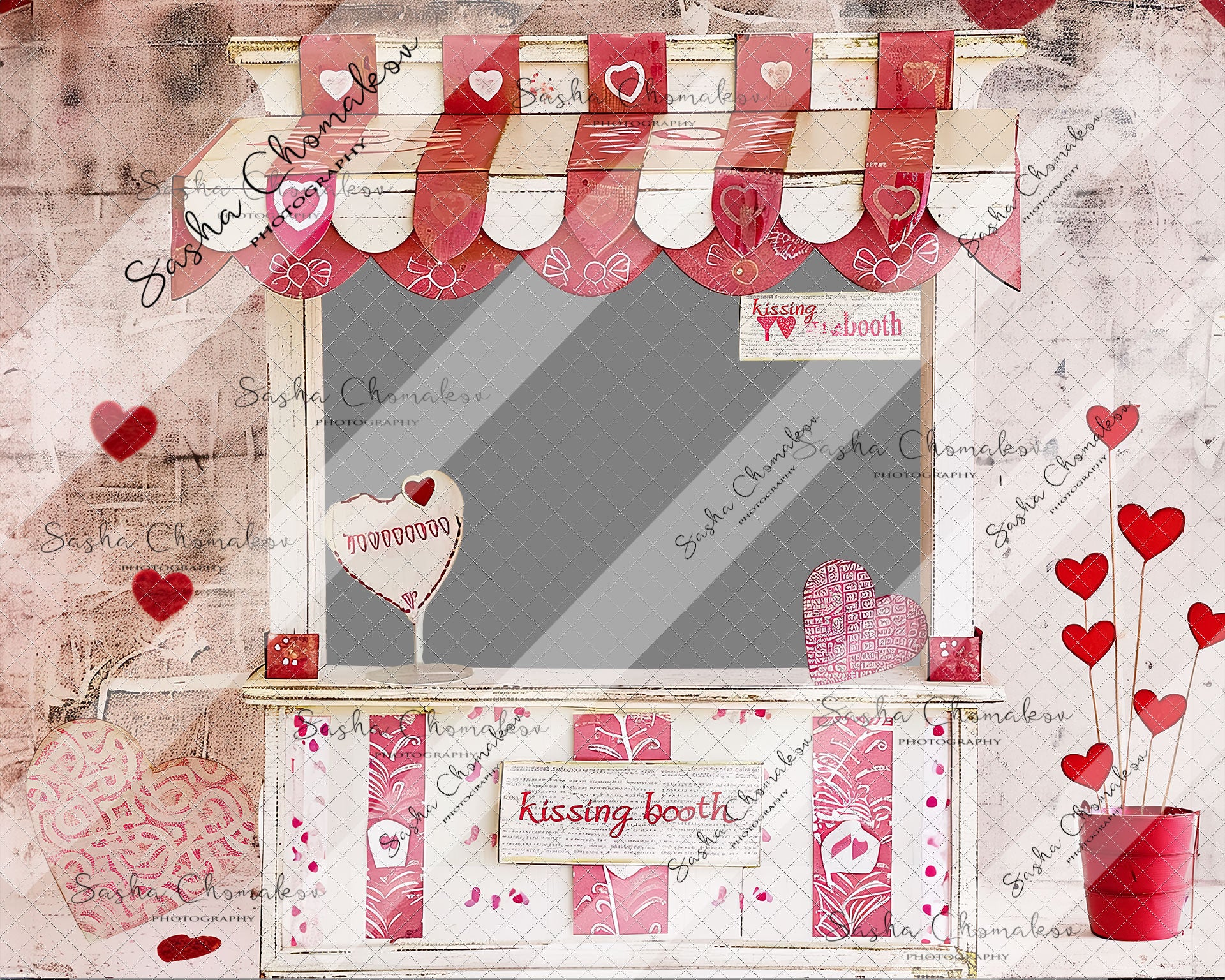 Digital backgrounds Ai generated V-day globe