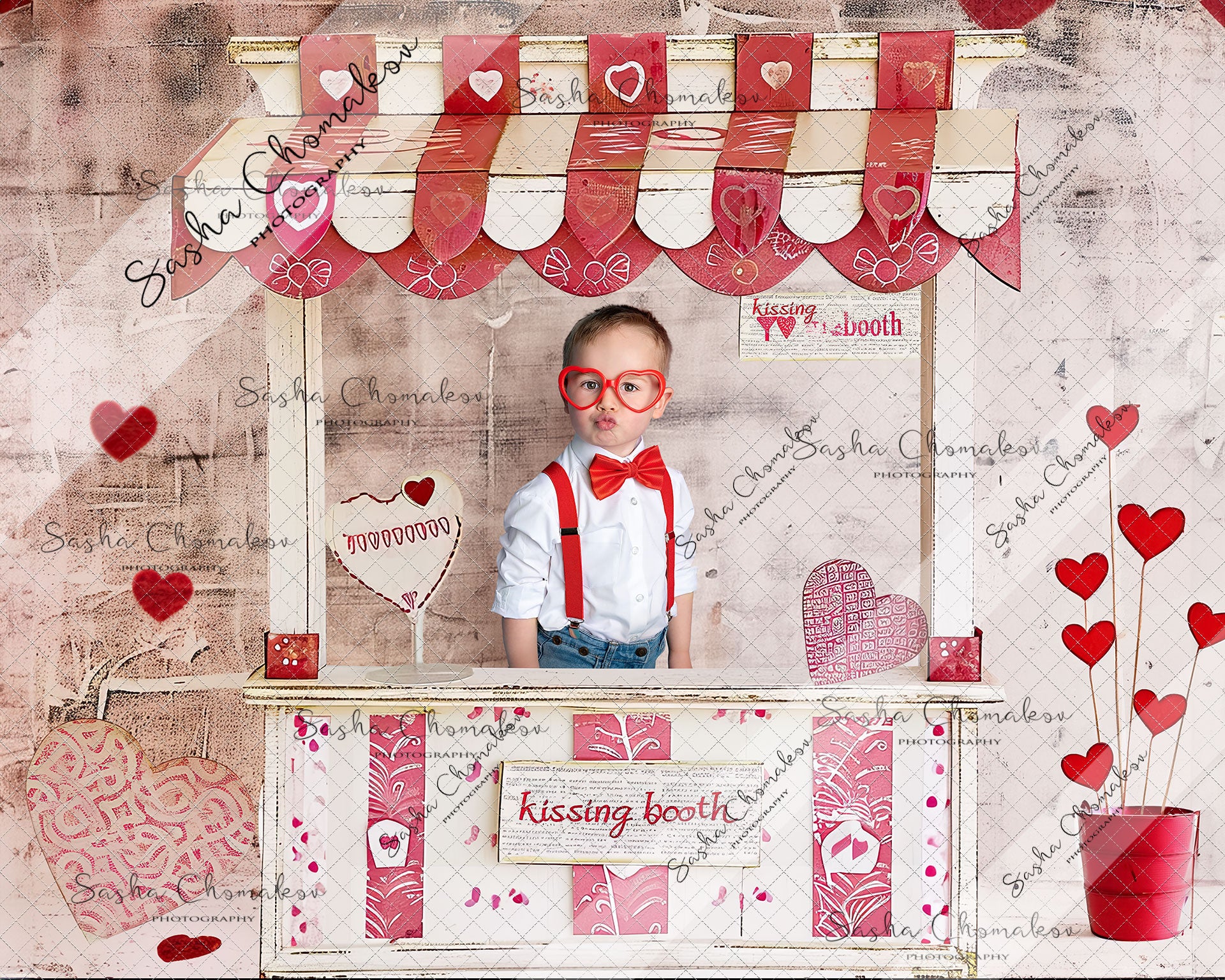 Digital backgrounds Ai generated V-day globe
