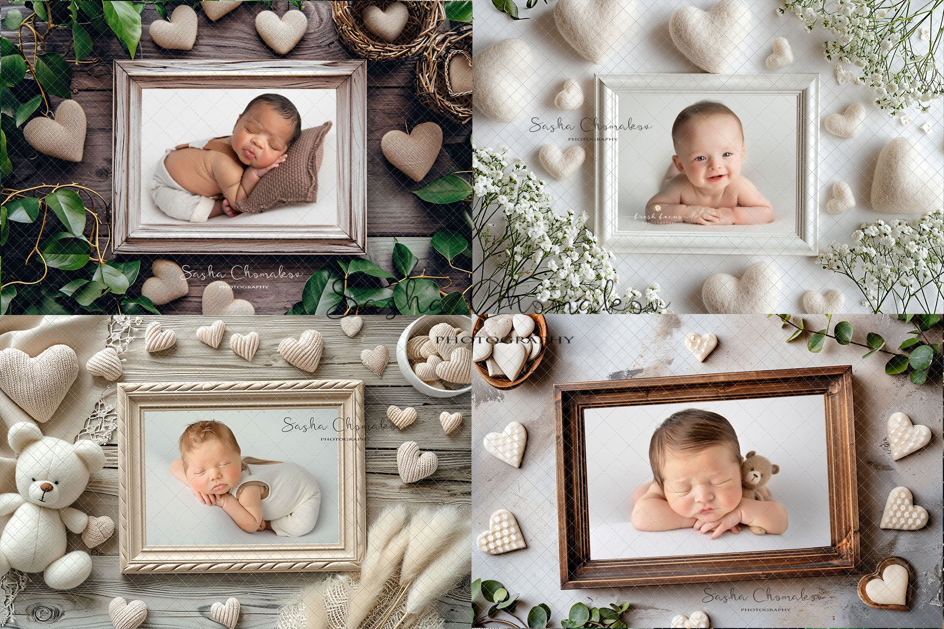 Digital backgrounds Ai generated frame V-day