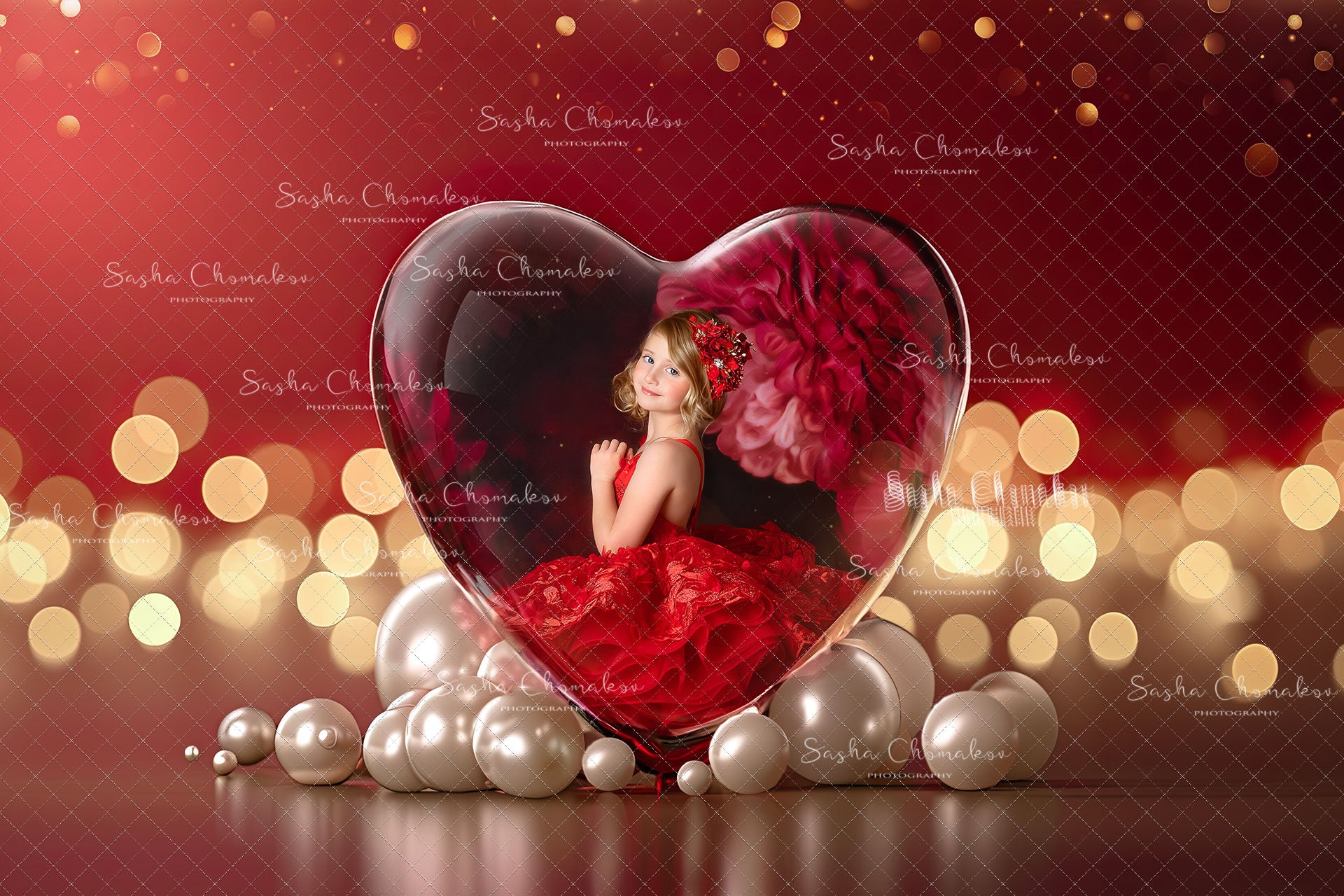Digital backgrounds Ai generated V-day globe