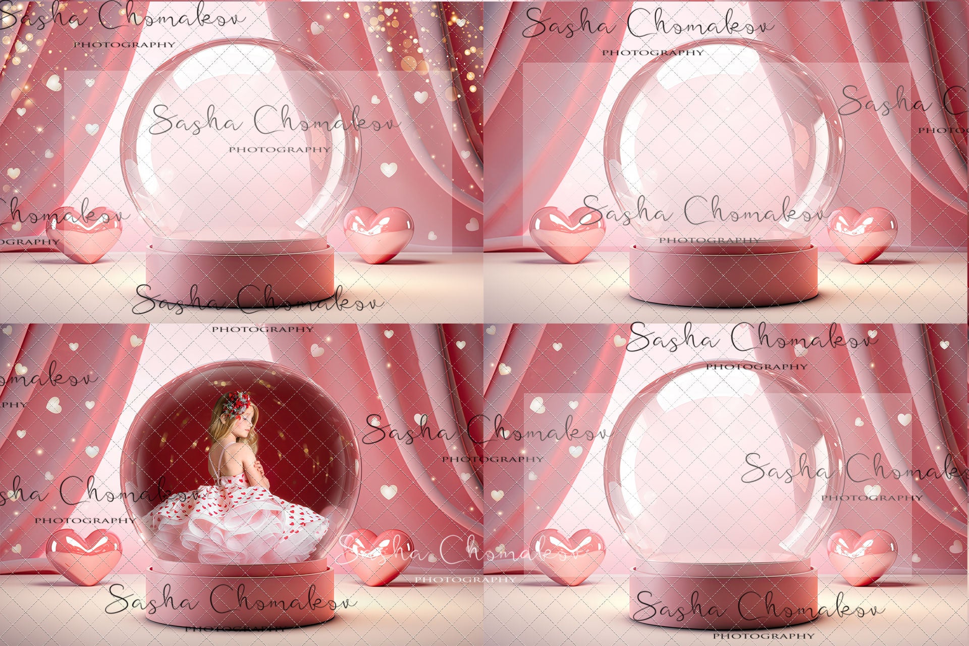 Digital backgrounds Ai generated V-day globe