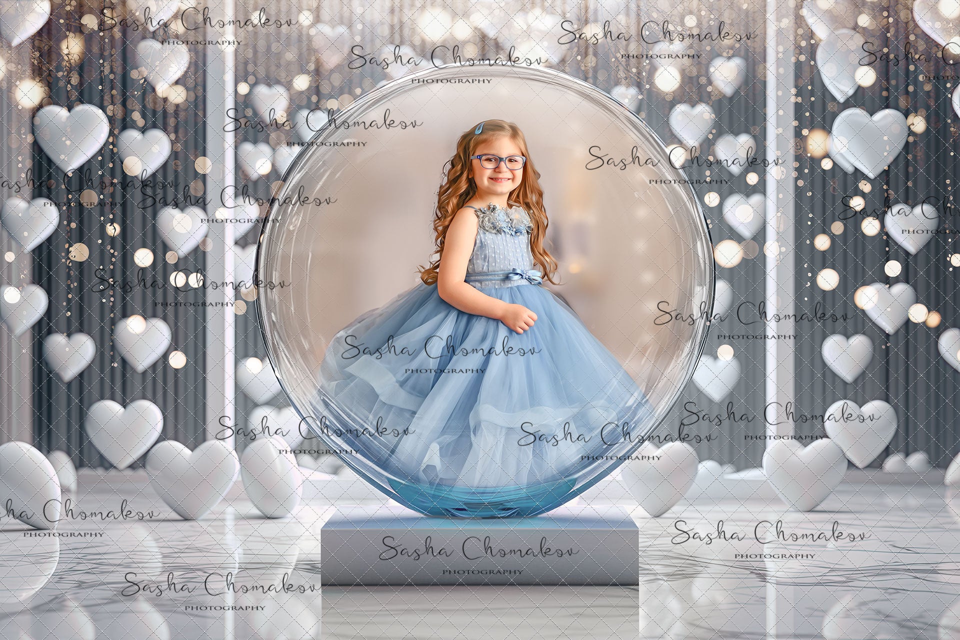 Digital backgrounds Ai generated V-day globe