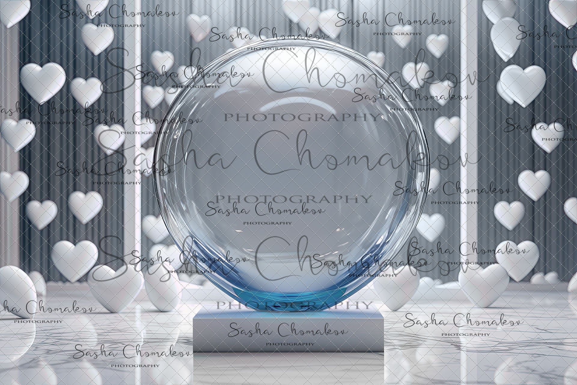 Digital backgrounds Ai generated V-day globe