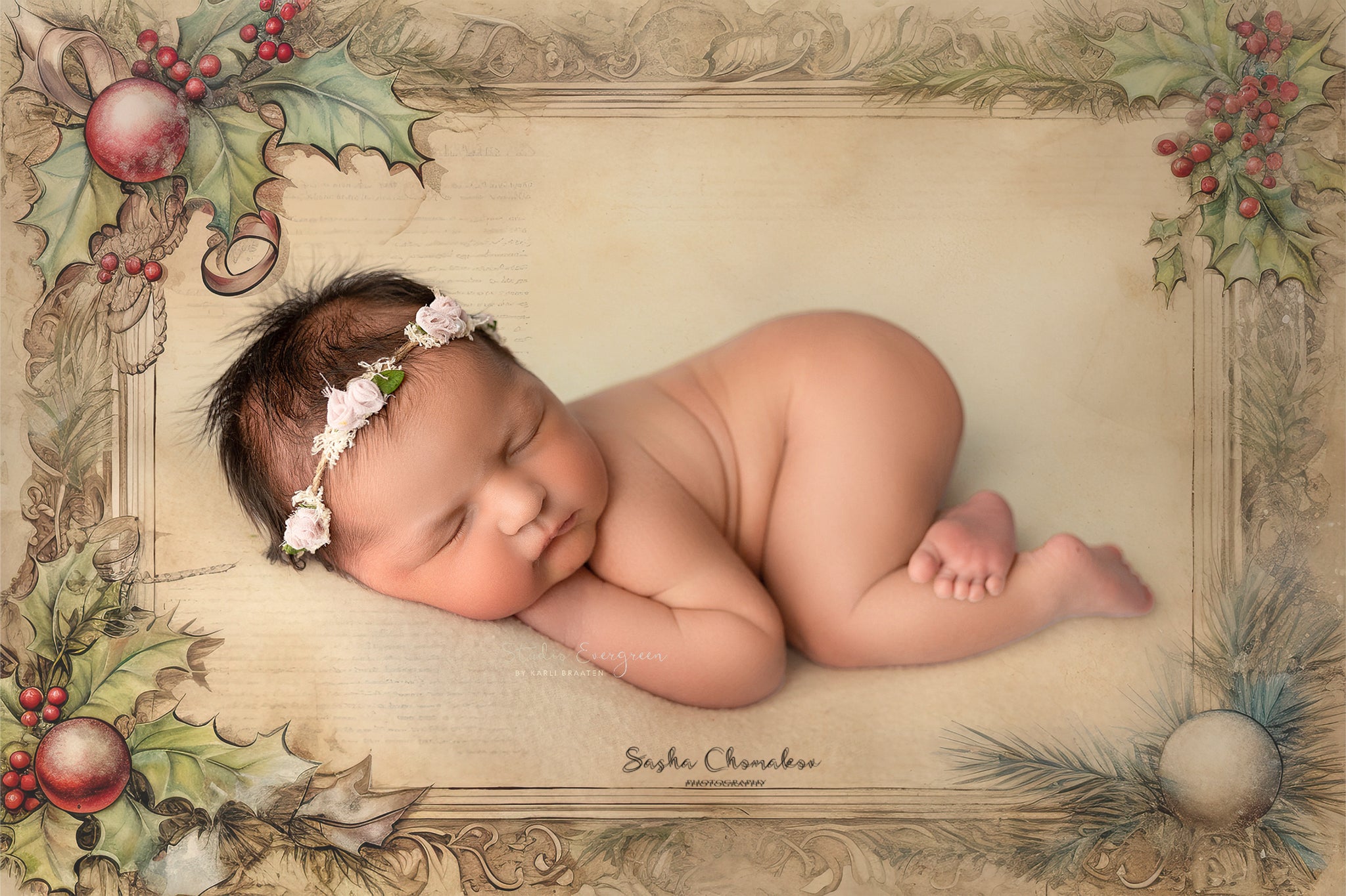 Digital backgrounds Ai generated Christmas frames overlays