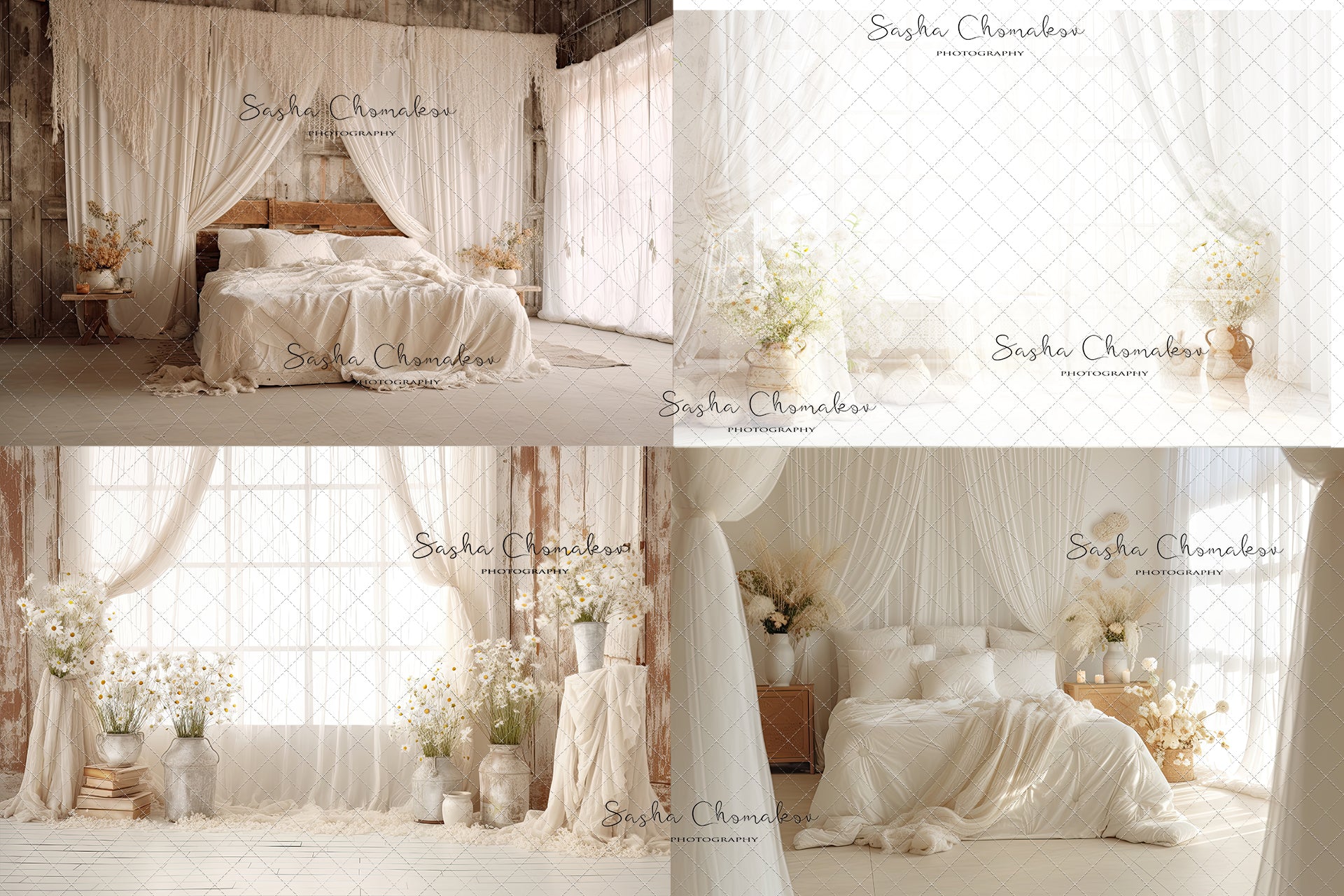 Digital backgrounds Country whites Ai generated