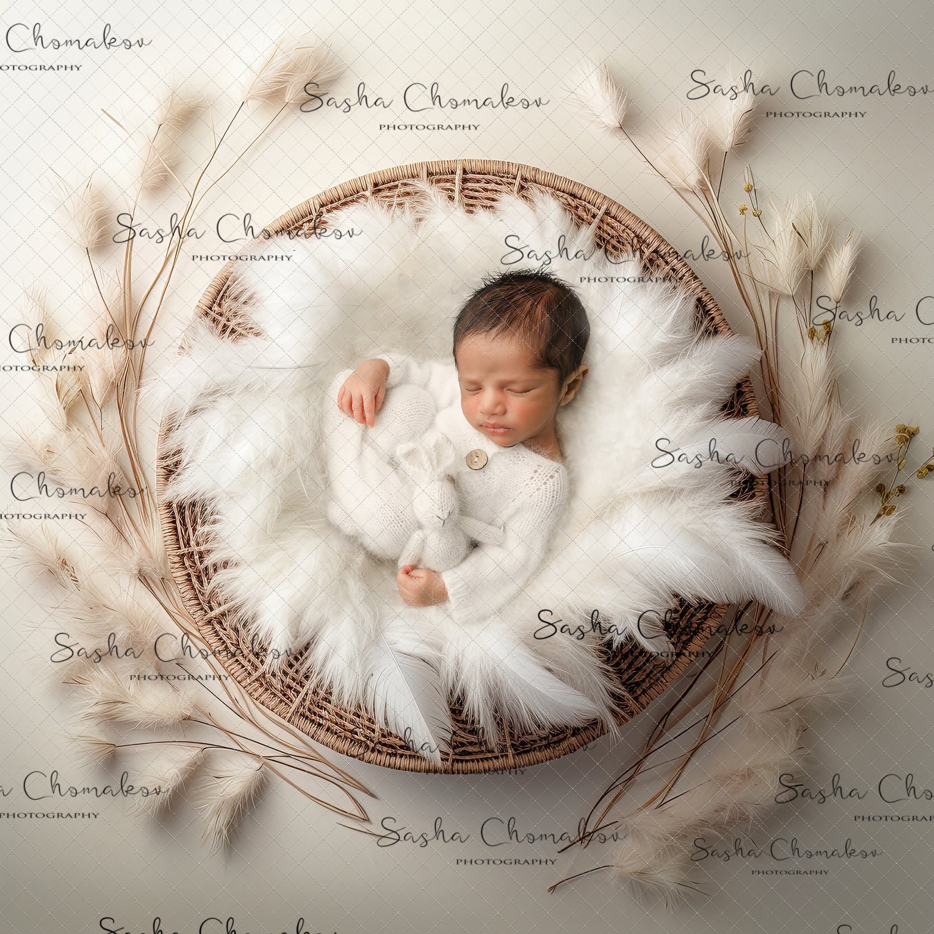 Digital Backdrops Ai generated cream girls boys 2