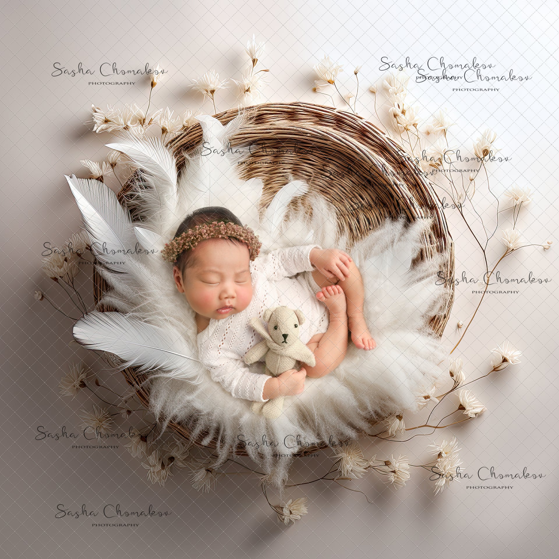 Digital Backdrops Ai generated cream girls 1