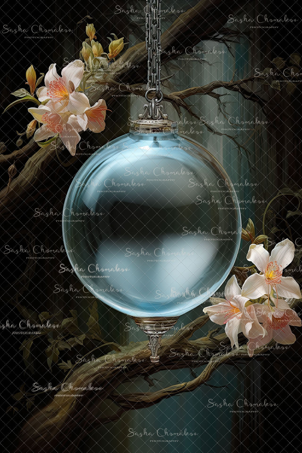 Digital backgrounds Ai generated vertical globe
