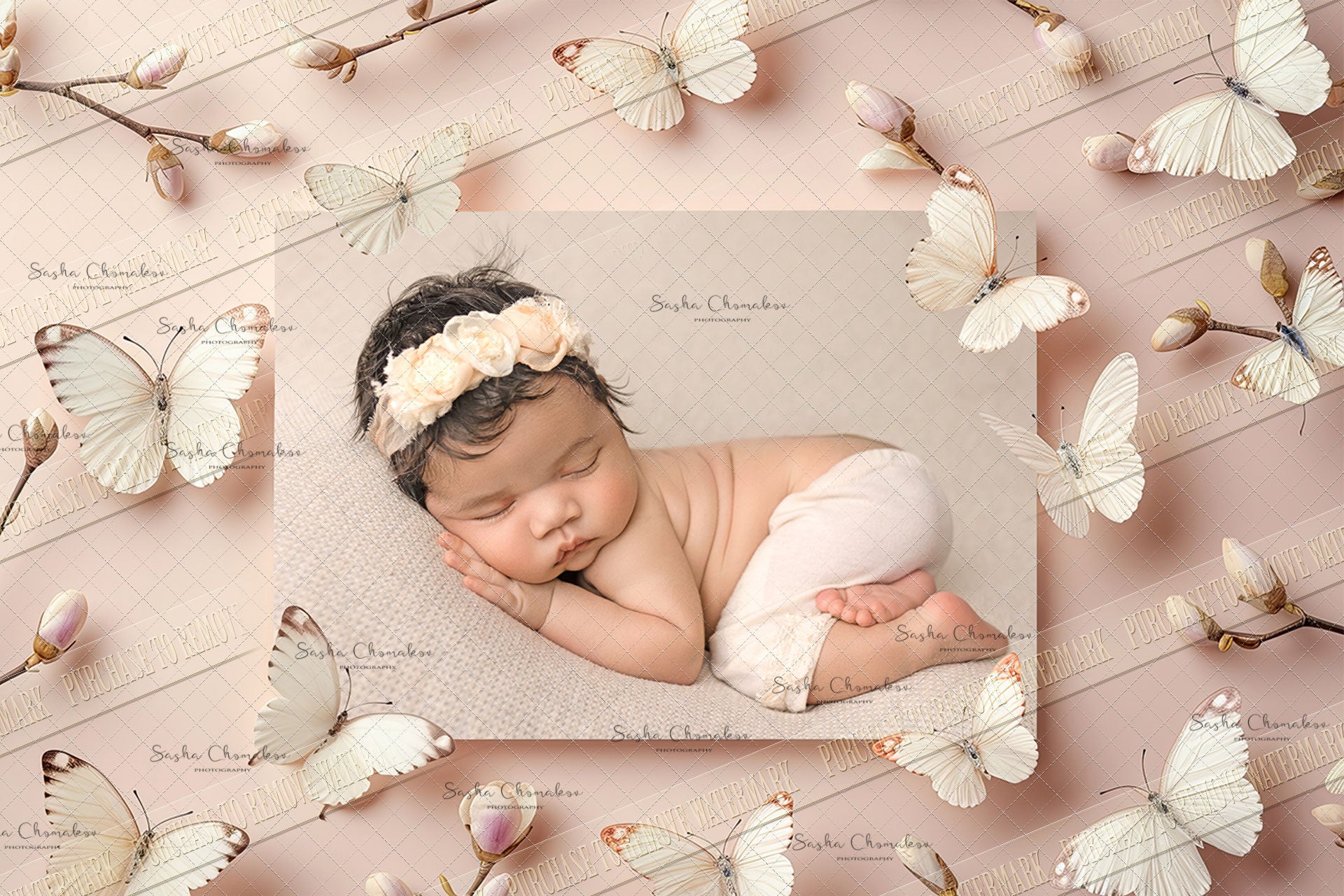 Digital background Spring Easter frames 4 Ai generated