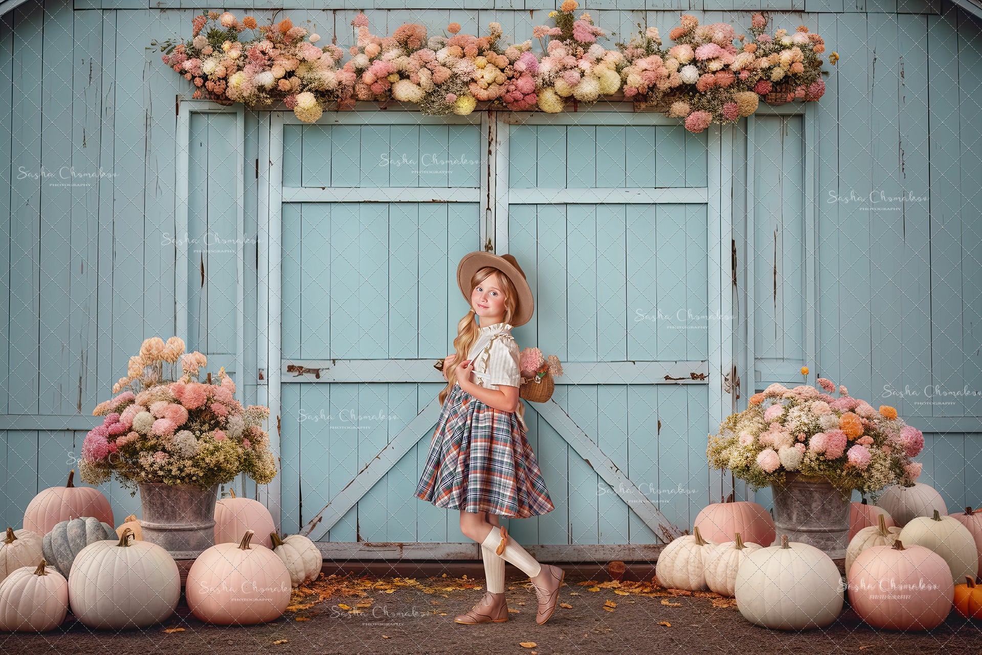 Digital backgrounds Ai generated pastel farm Fall 23