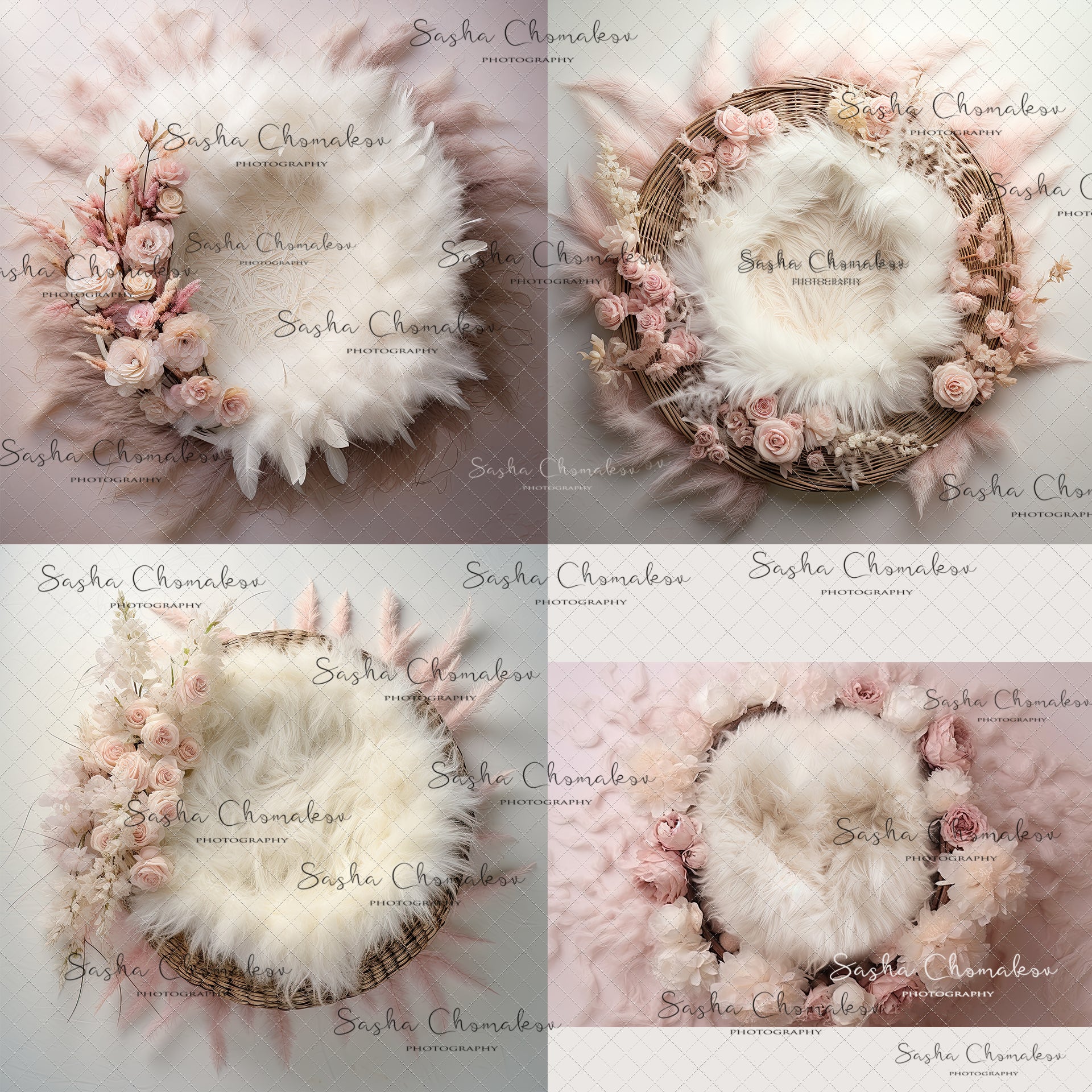 Digital Backdrops Ai generated pinks 4