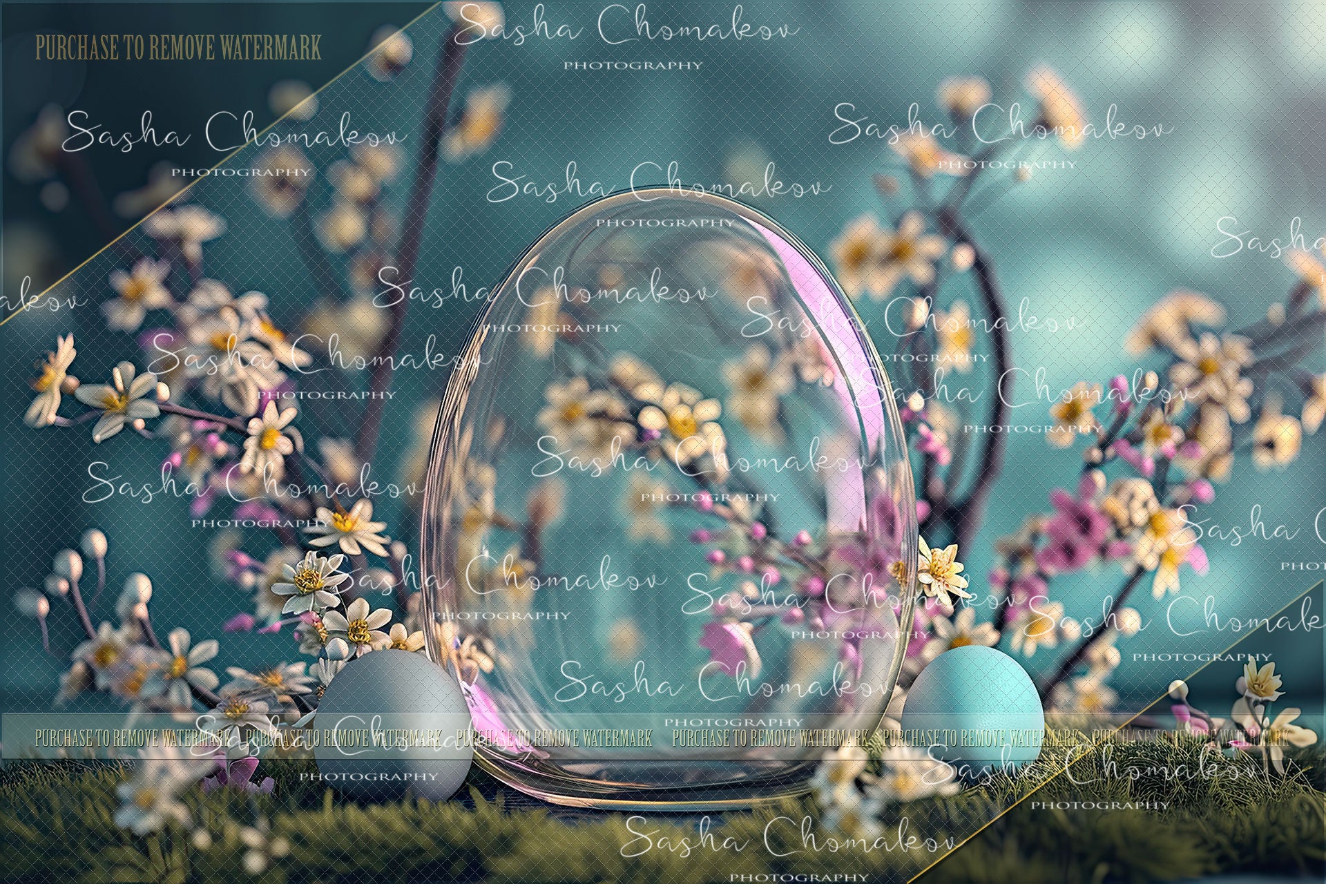 Digital backgrounds Easter egg globe Ai generated