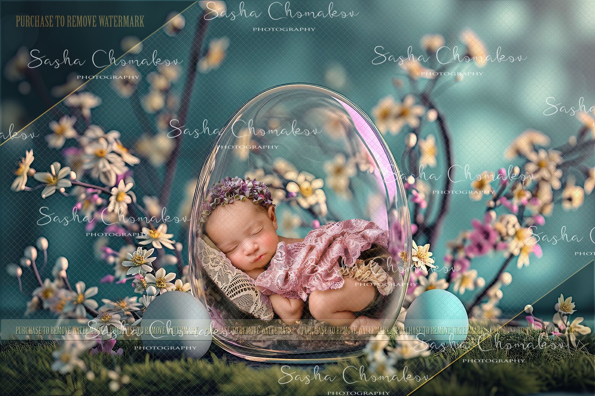 Digital backgrounds Easter egg globe Ai generated