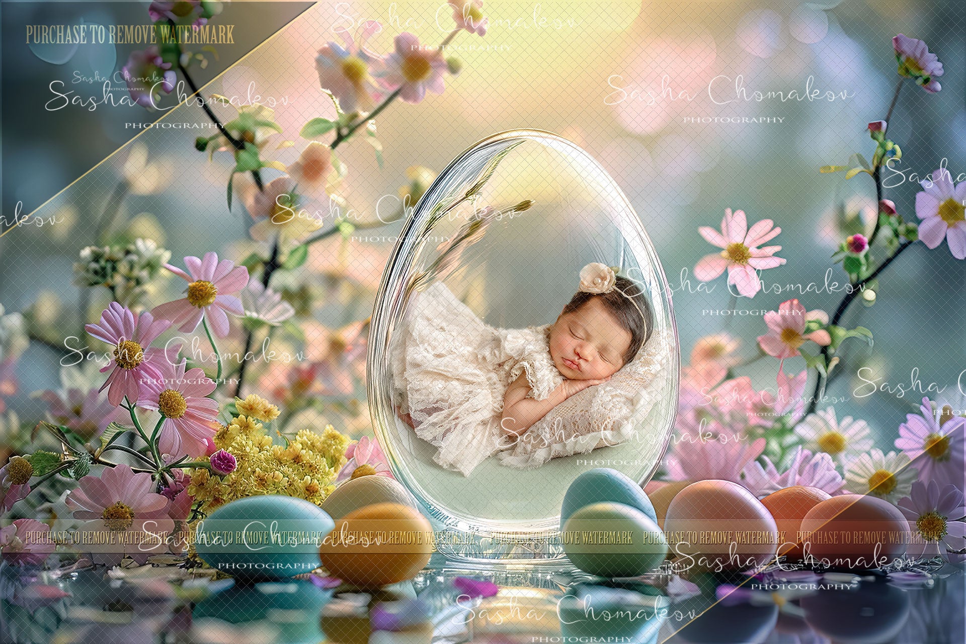 Digital backgrounds Easter egg globe Ai generated