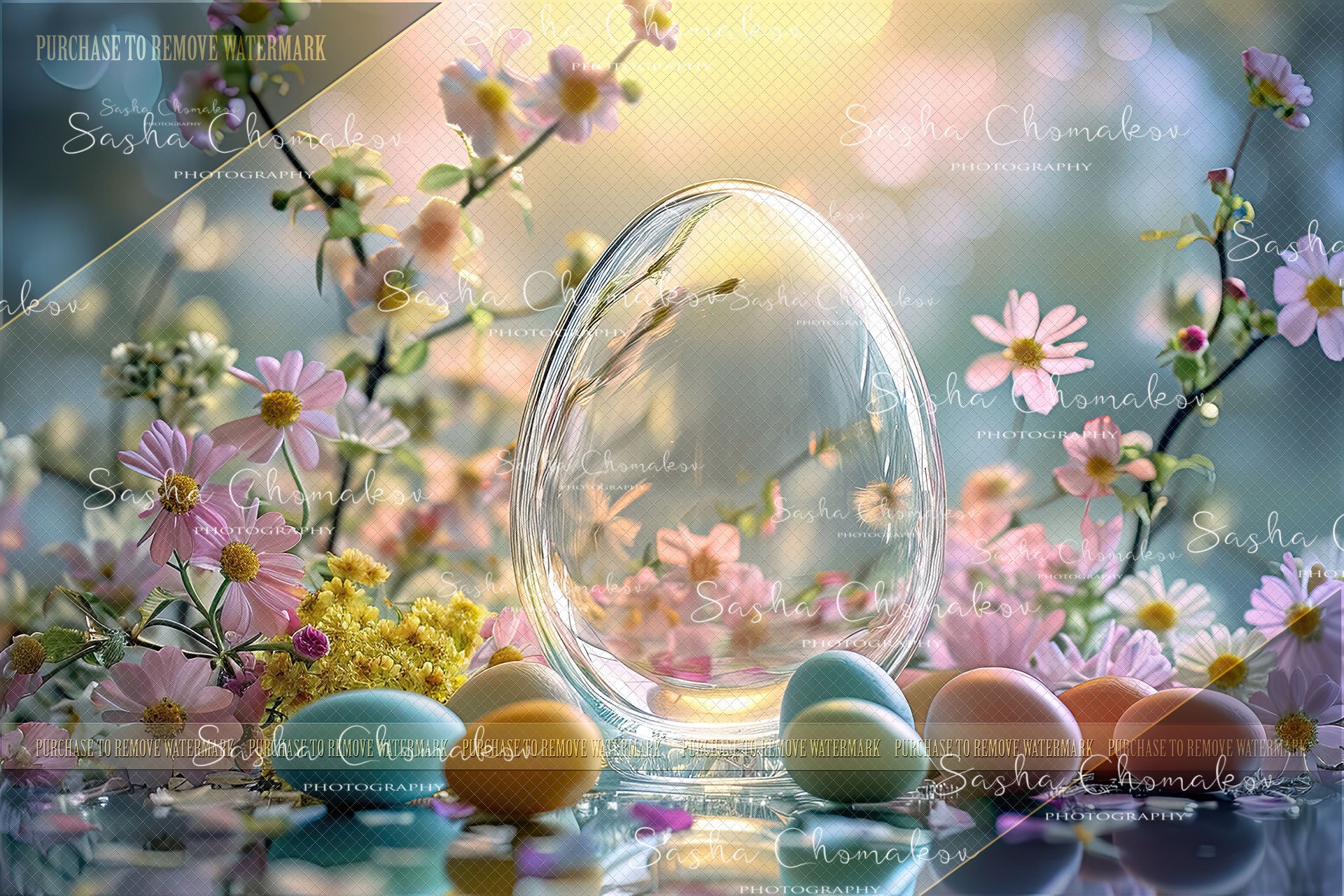 Digital backgrounds Easter egg globe Ai generated