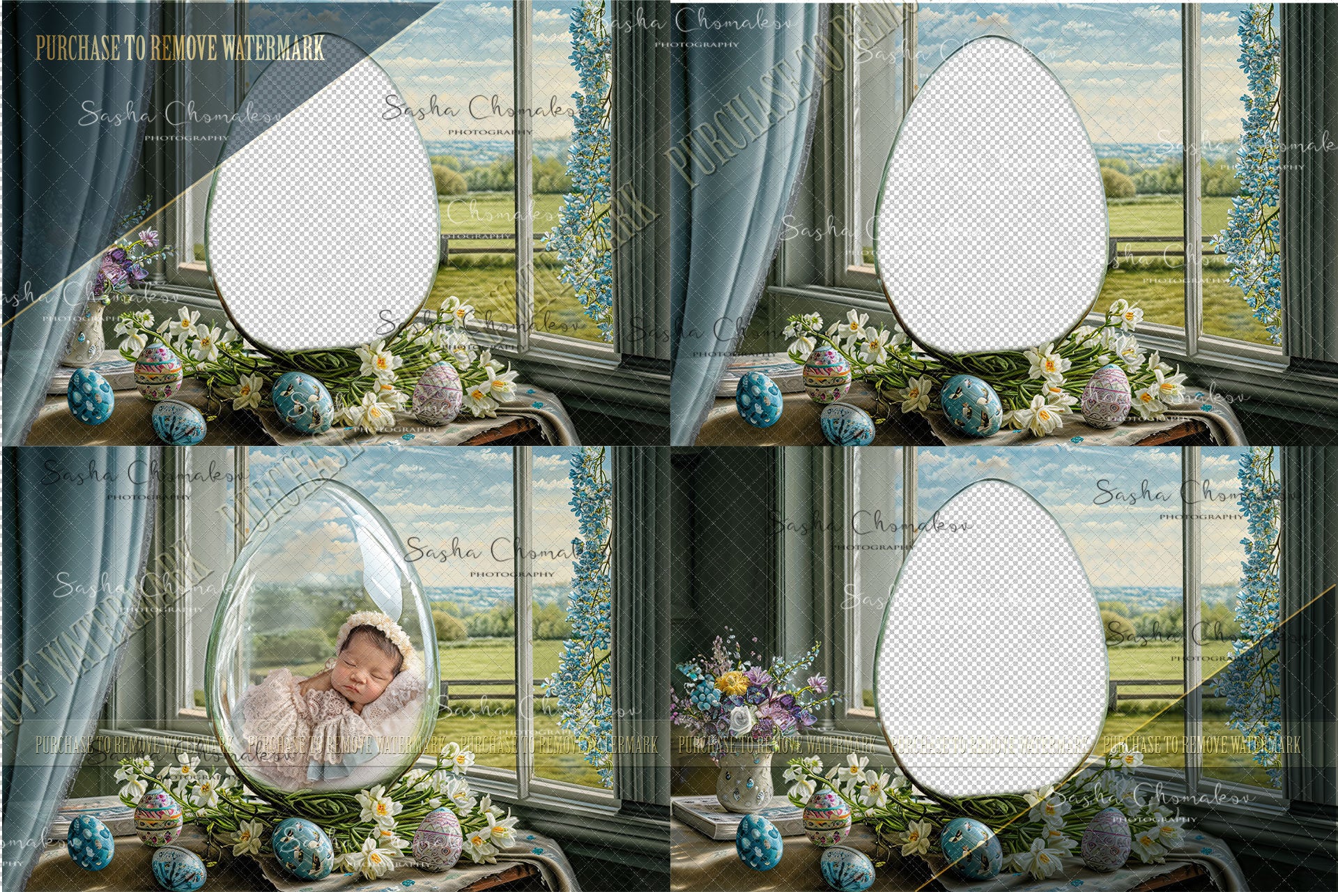 Digital backgrounds Easter egg globe Ai generated