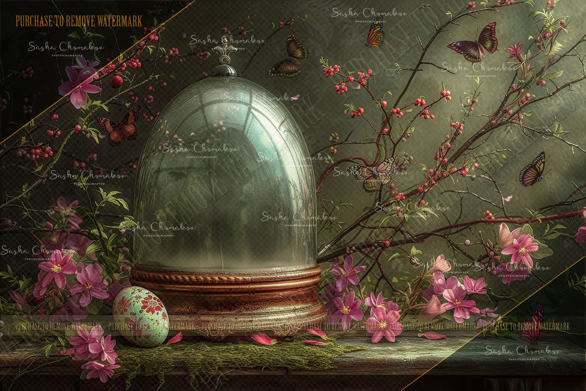 Digital backgrounds Easter egg globe Ai generated