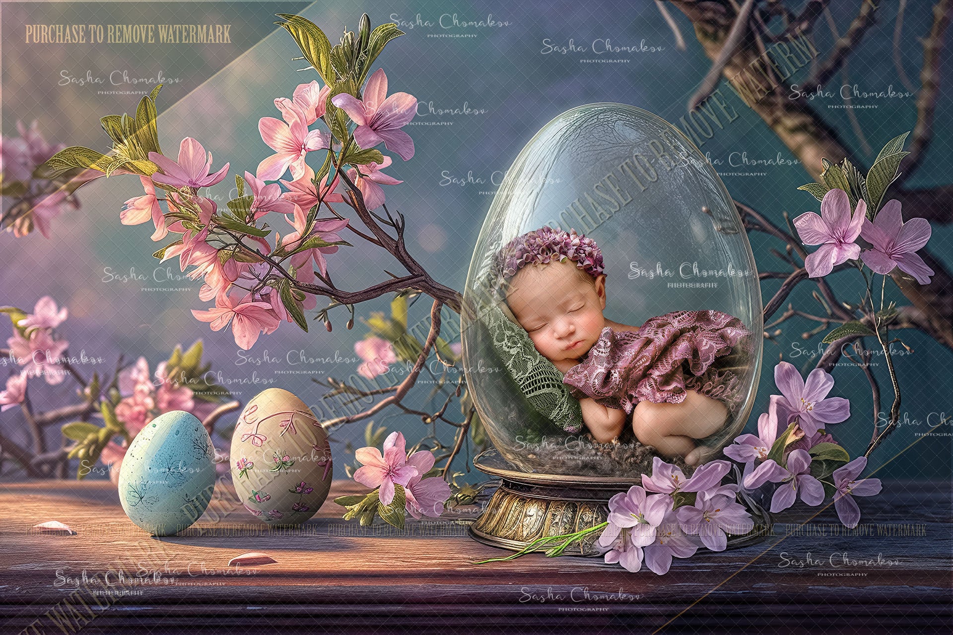 Digital backgrounds Easter egg globe Ai generated
