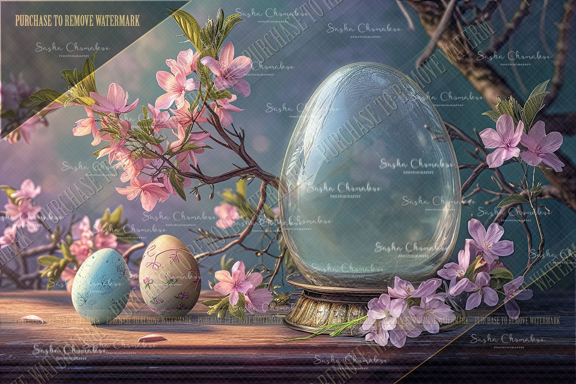 Digital backgrounds Easter egg globe Ai generated