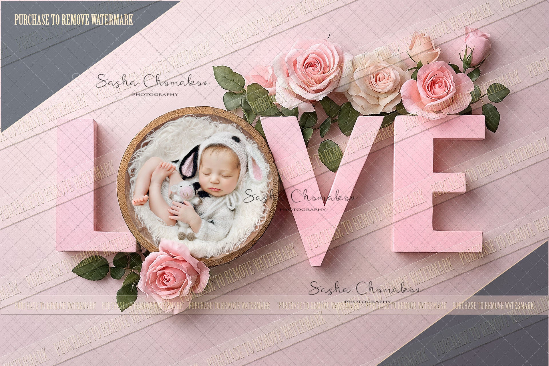 Digital background Ai generated LOVE