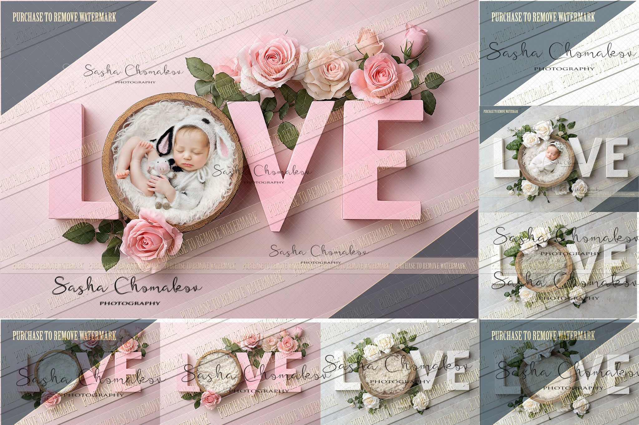 Digital background Ai generated LOVE