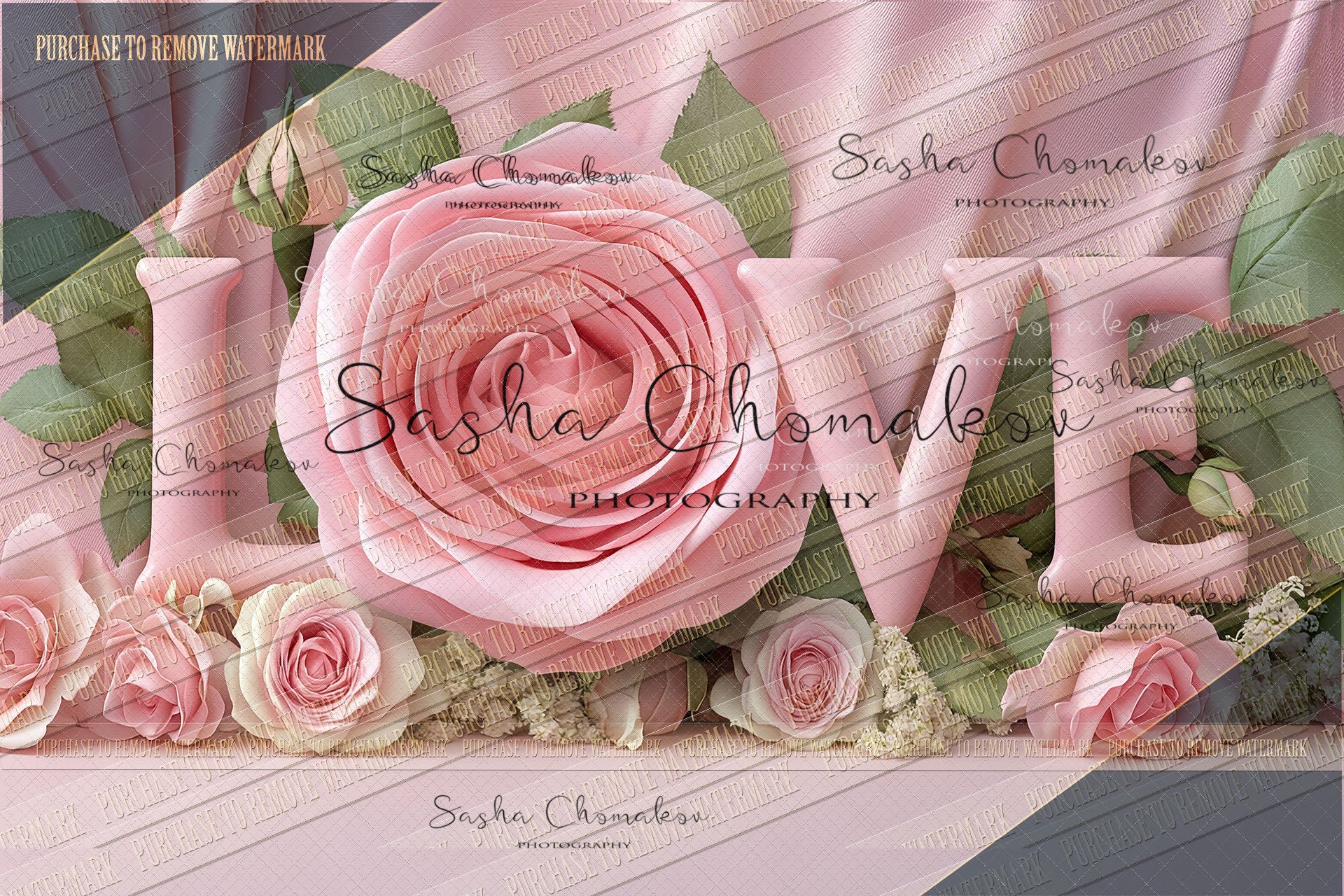 Digital background Ai generated LOVE