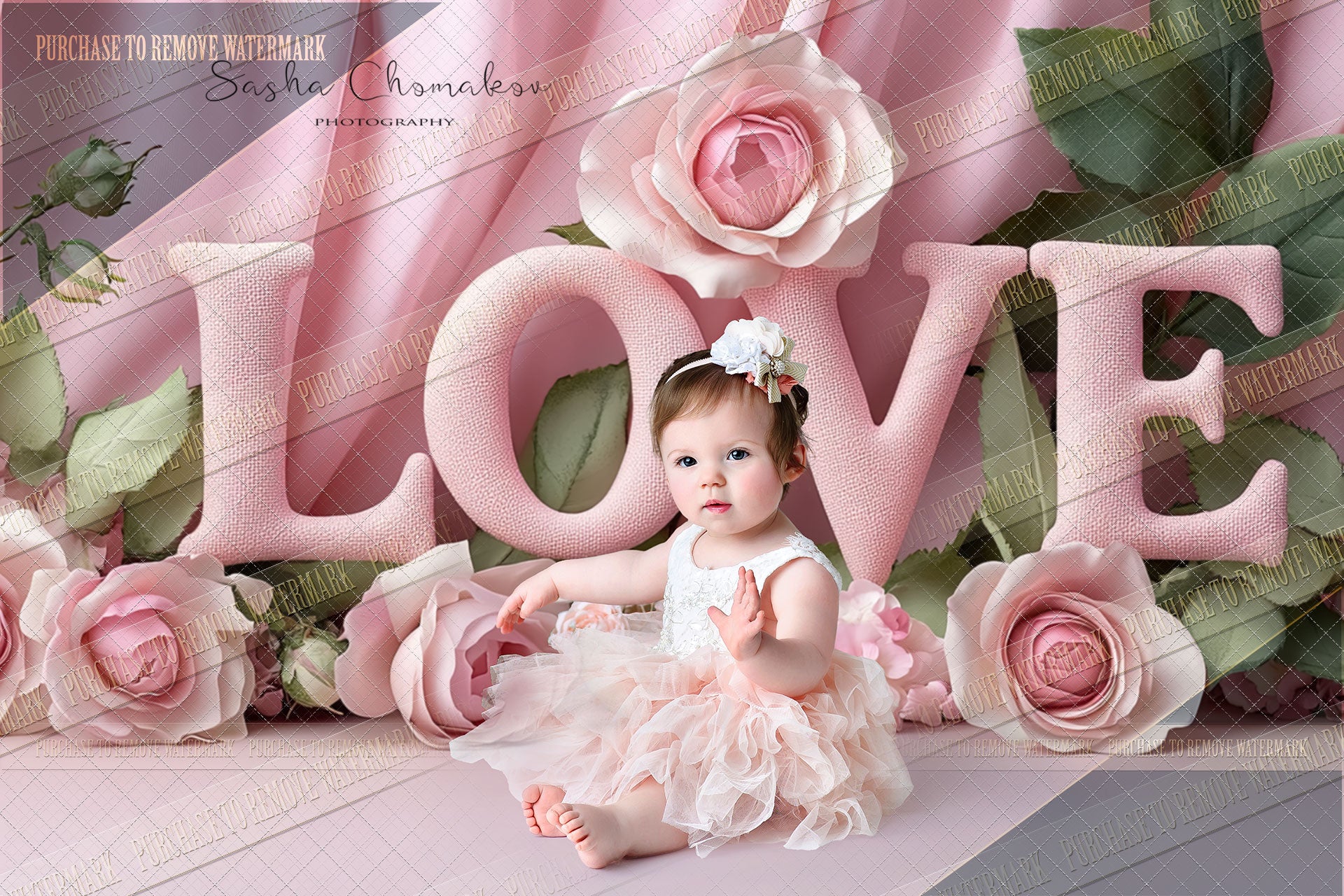 Digital background Ai generated LOVE