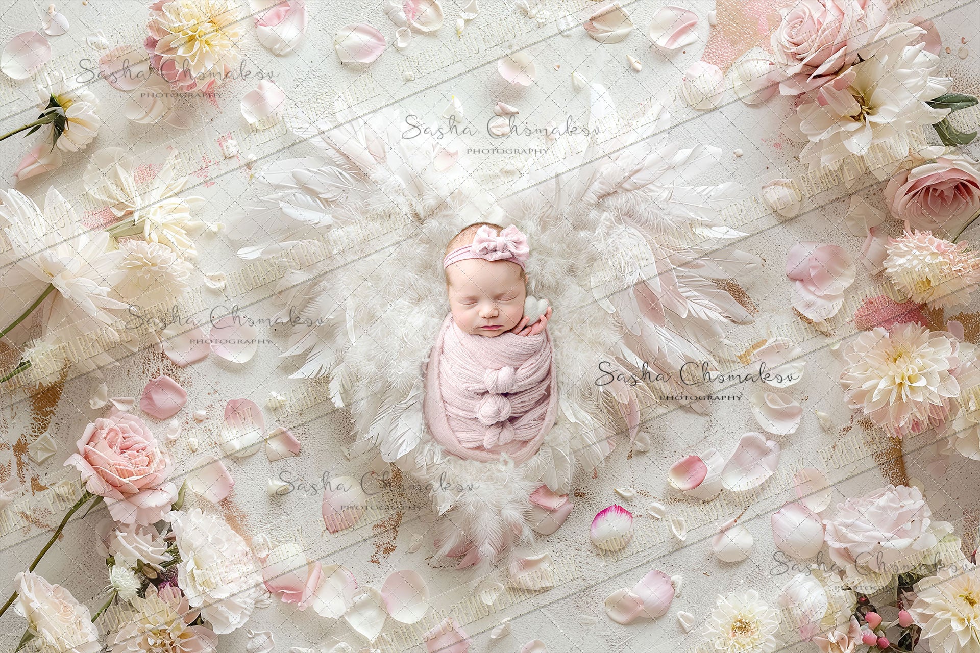 Digital background Ai generated heart wings