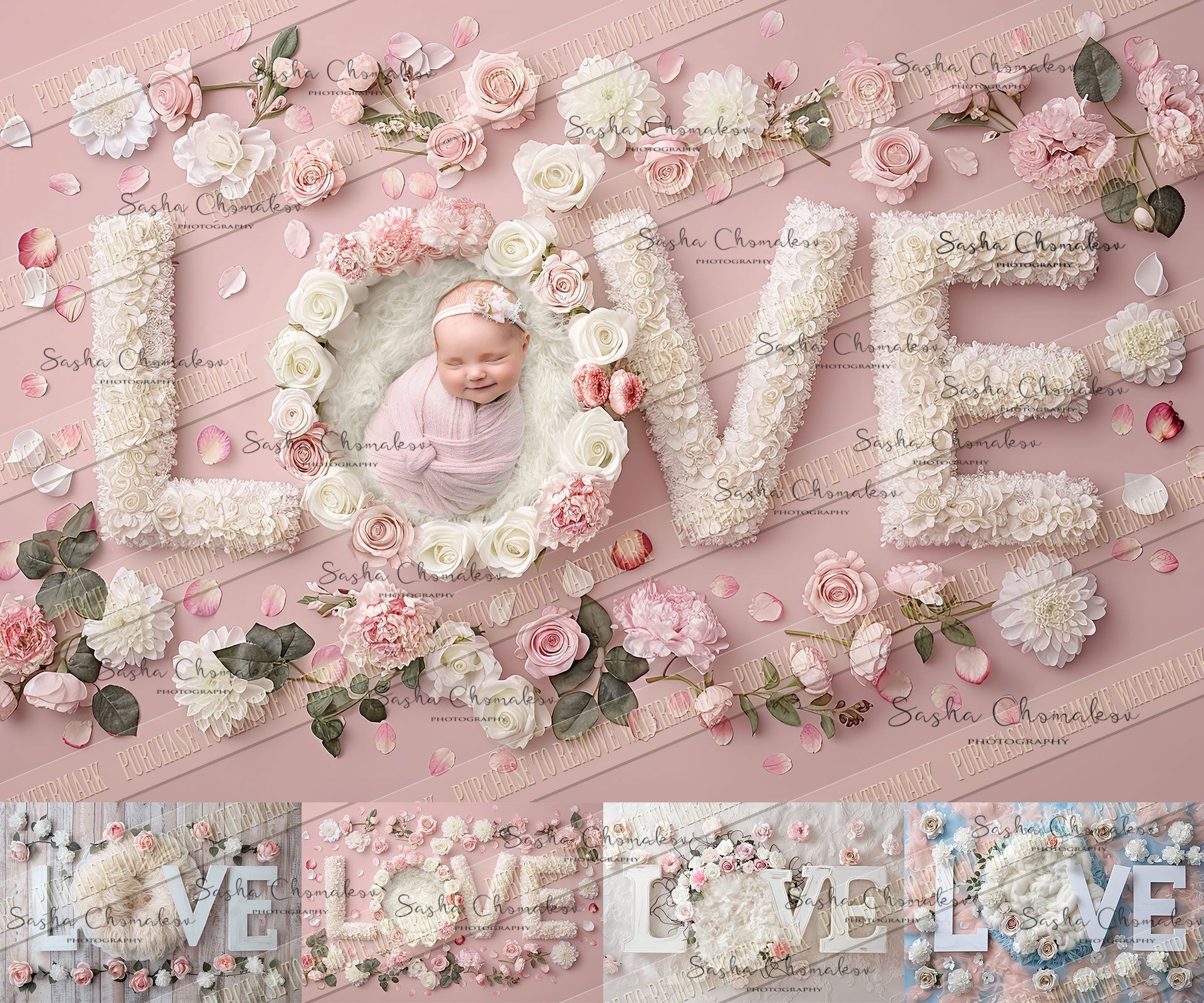 Digital background Ai generated LOVE