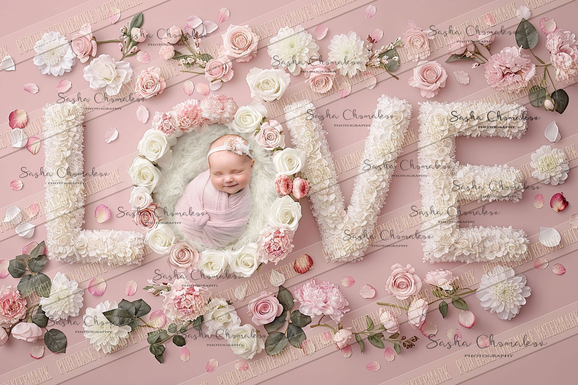 Digital background Ai generated LOVE