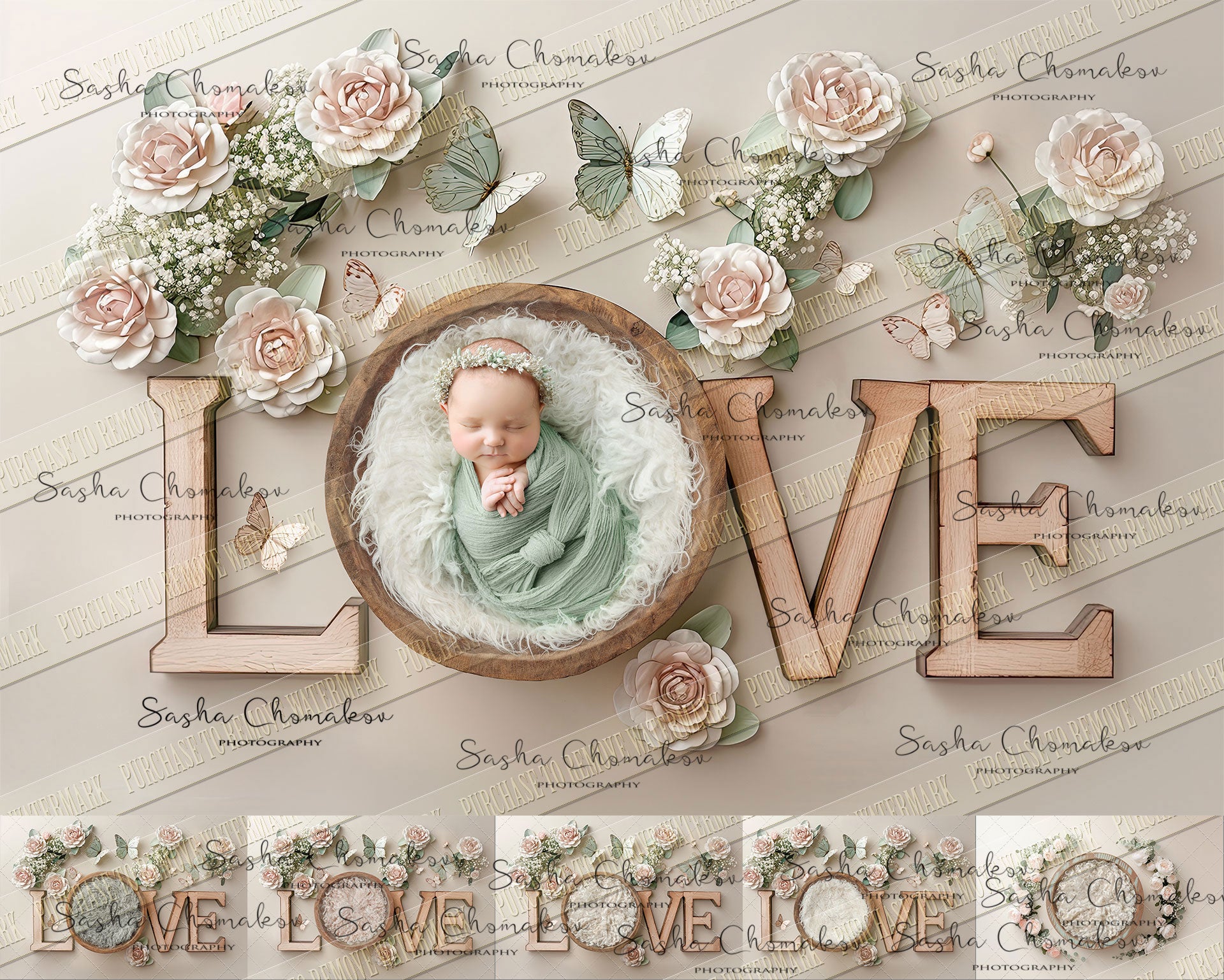 Digital background Ai generated LOVE