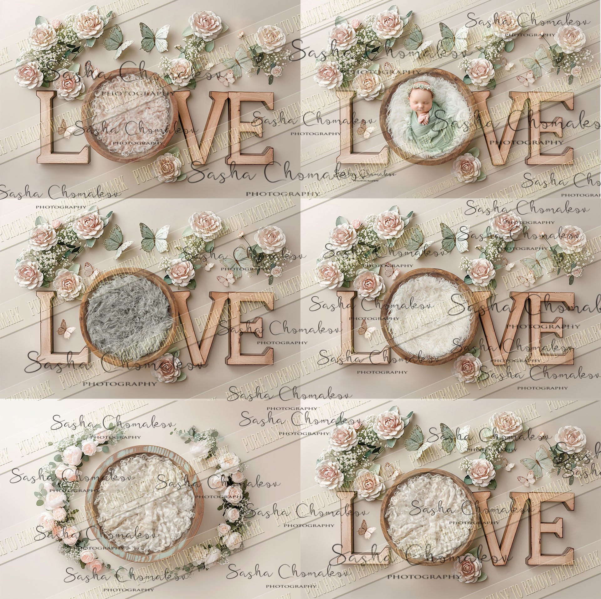 Digital background Ai generated LOVE