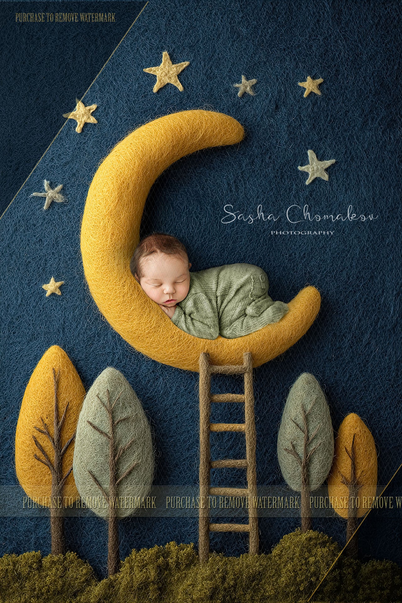 12 Digital backgrounds Ai generated fall moon