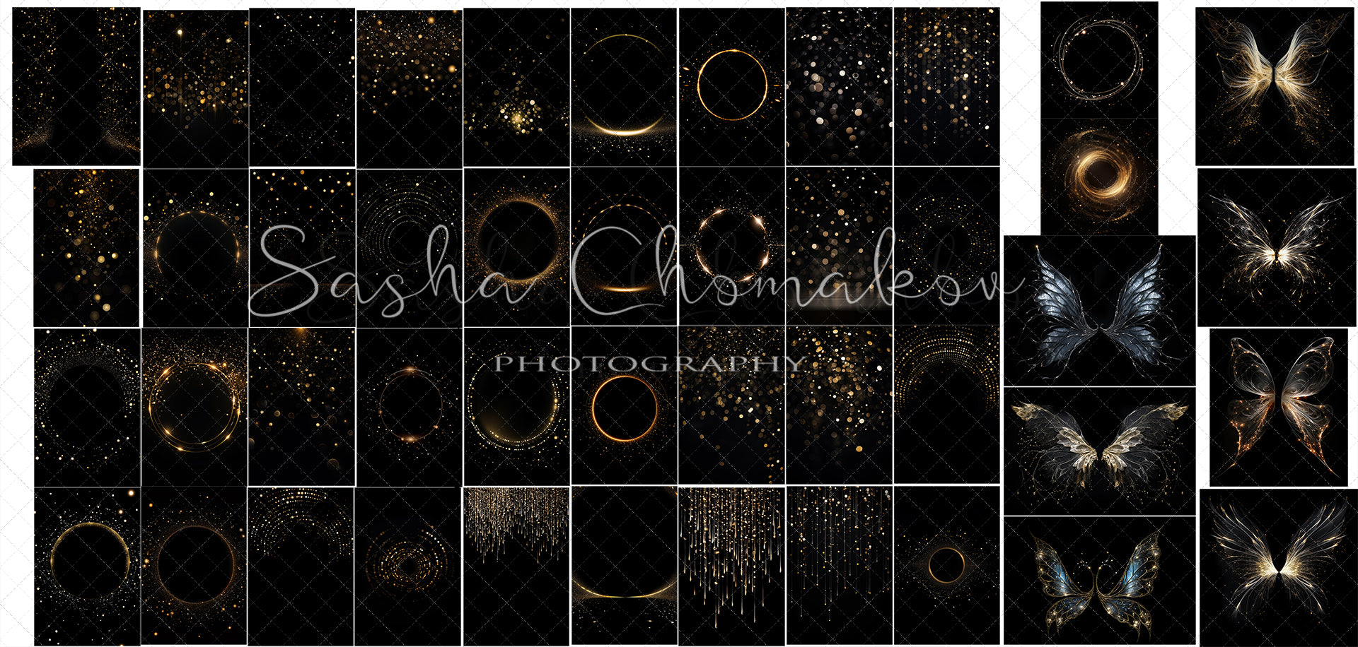 Lights butterflies and bokeh Ai generated vertical overlays