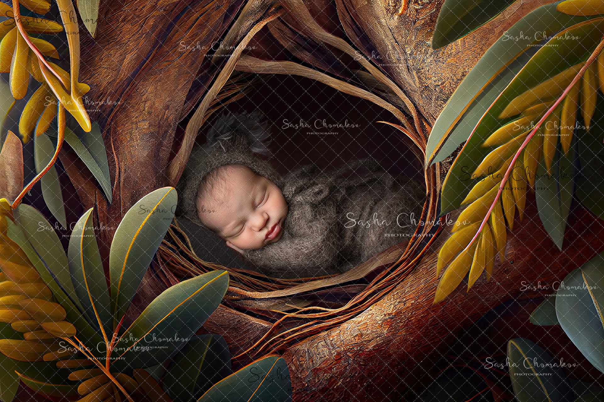 Digital Backdrop Ai generated and hand painting