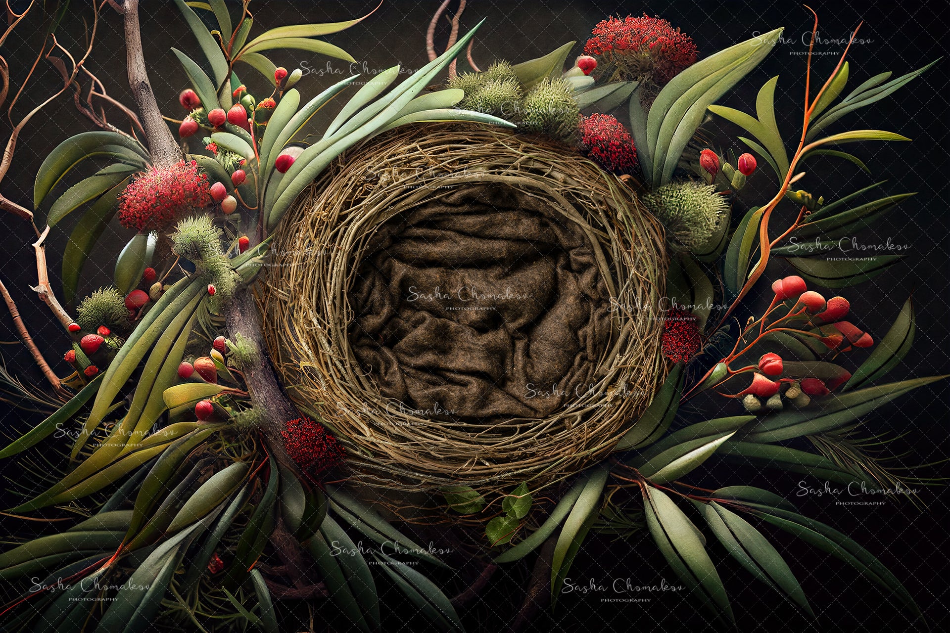 Digital Backdrop Ai generated and hand painting