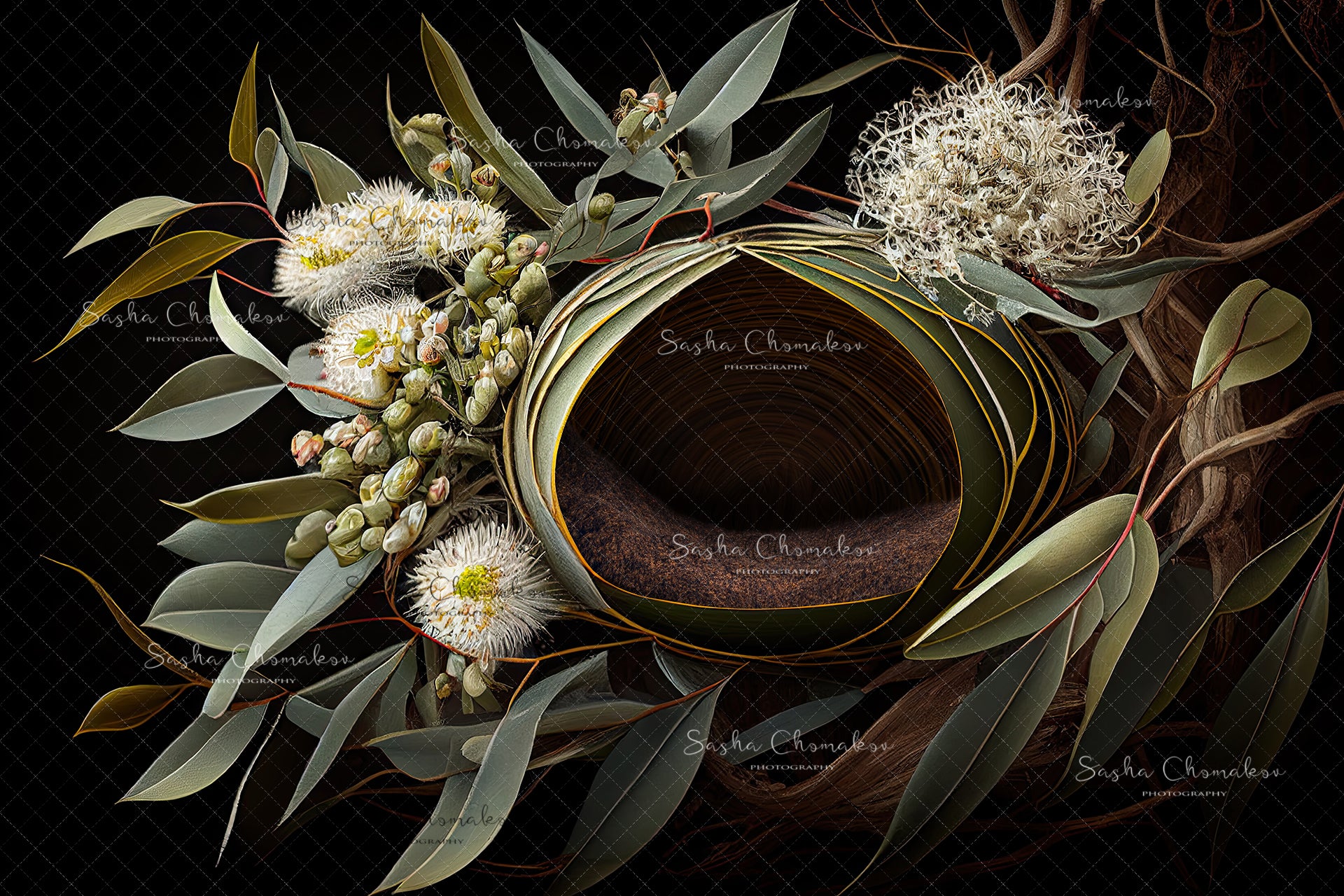 Digital Backdrop Ai generated and hand painting