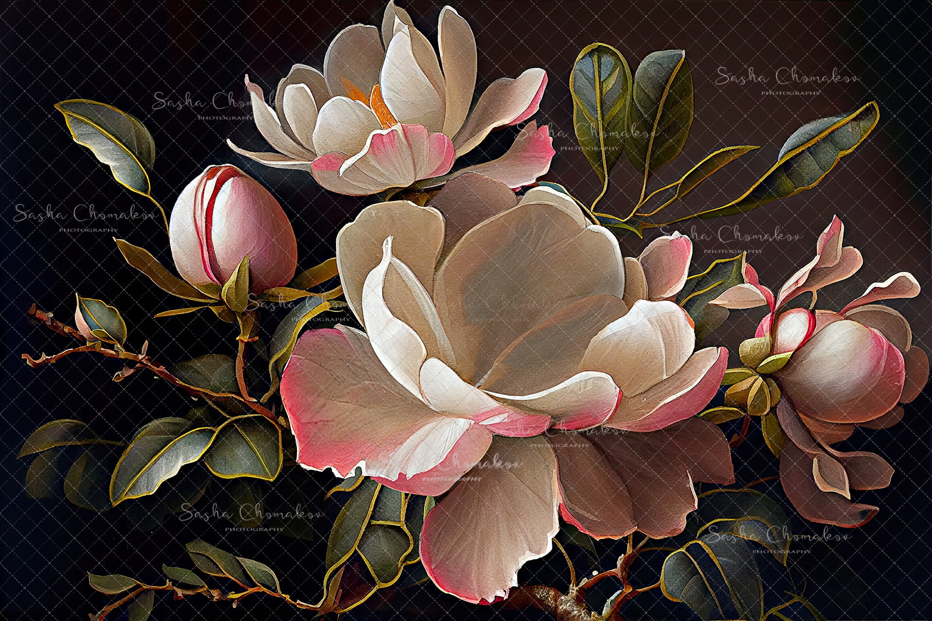 Digital Backdrop Ai generated and hand painting