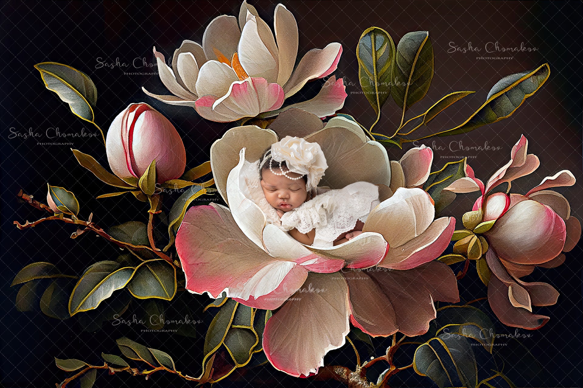 Digital Backdrop Ai generated and hand painting