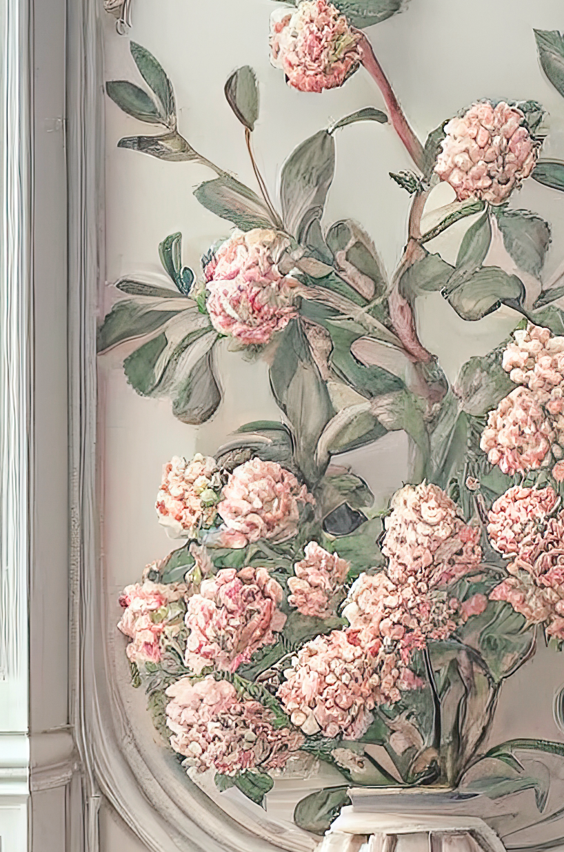 Digital Backdrops light green victorian rooms Ai generated