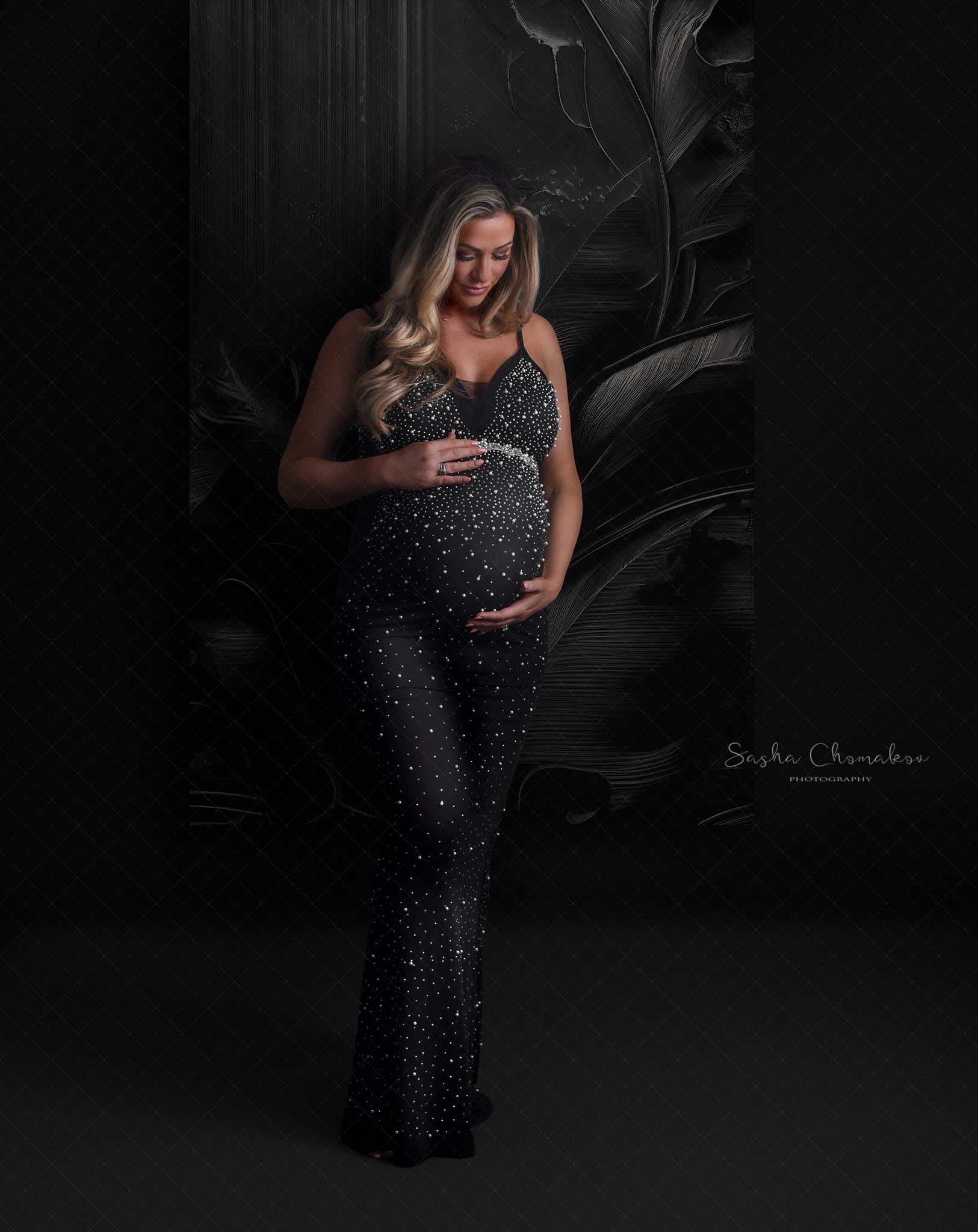 Backdrops dark textures black and gold Ai generated