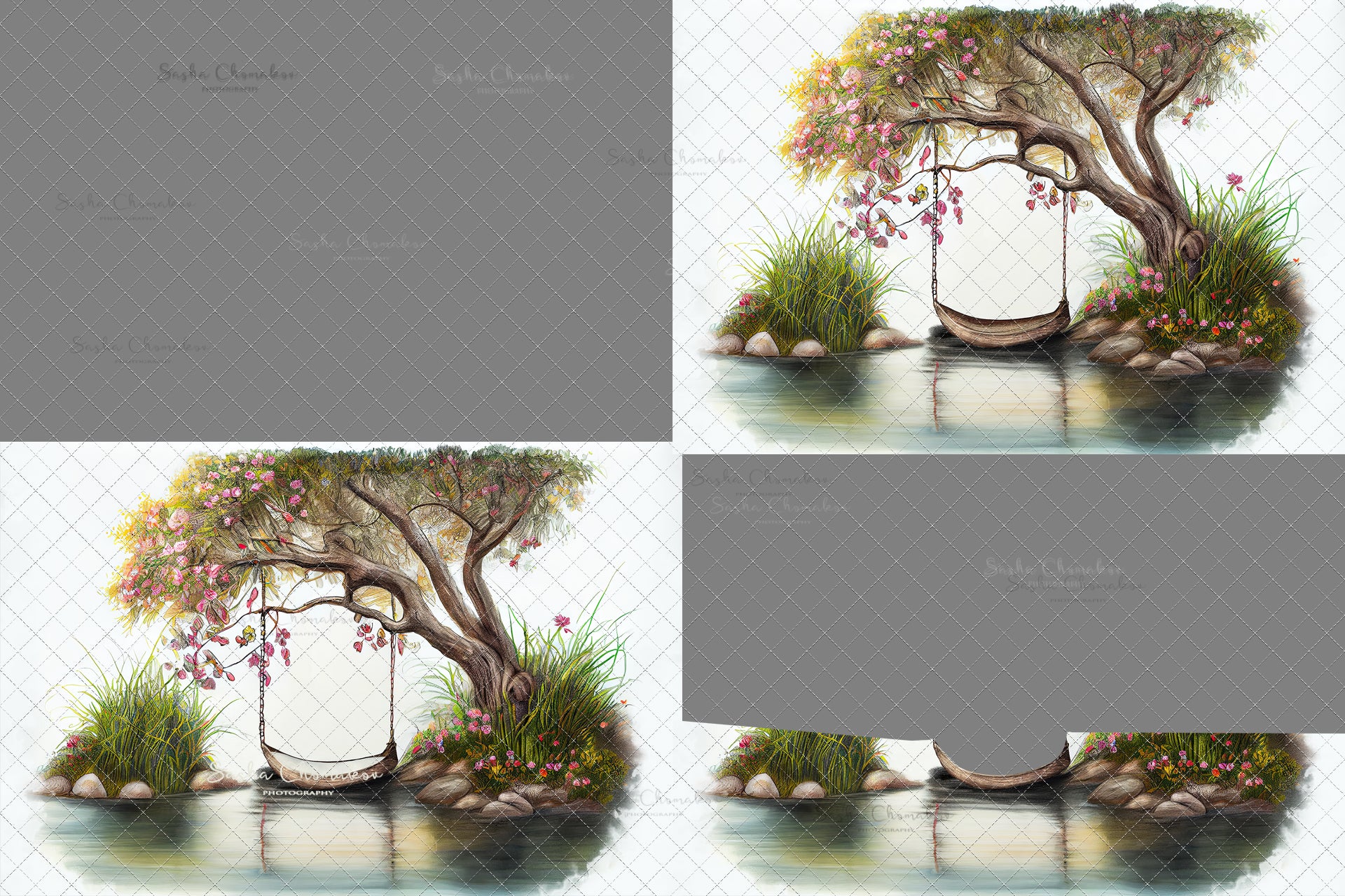 Digital Backdrop Ai generated and hand painting