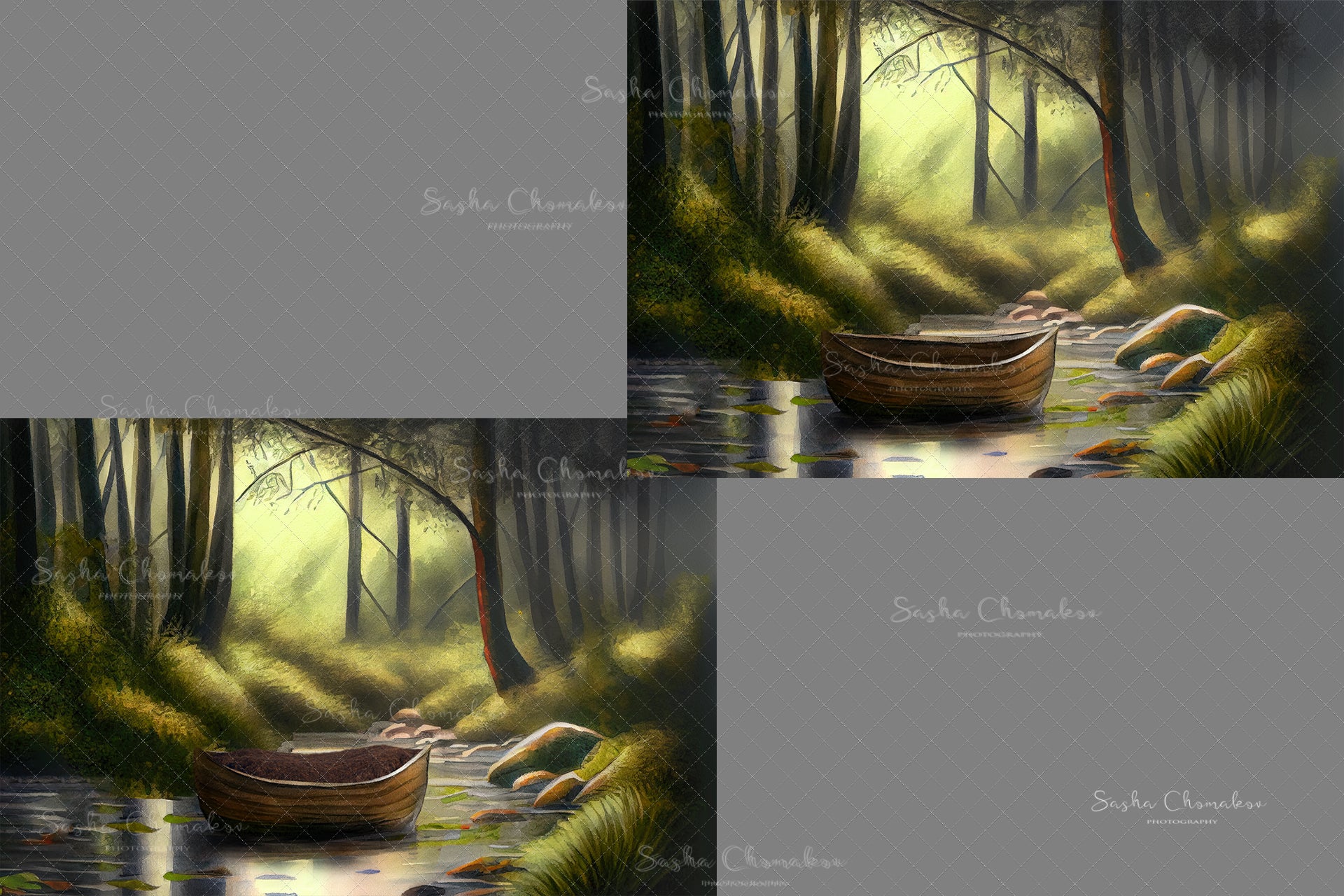Digital Backdrop Ai generated and hand painting