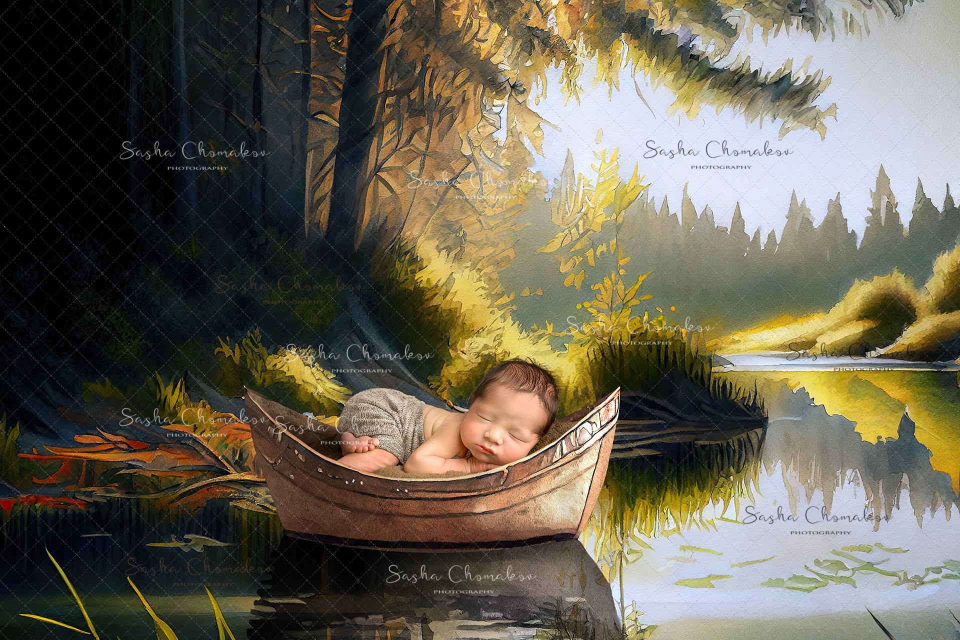 Digital Backdrop Ai generated and hand painting